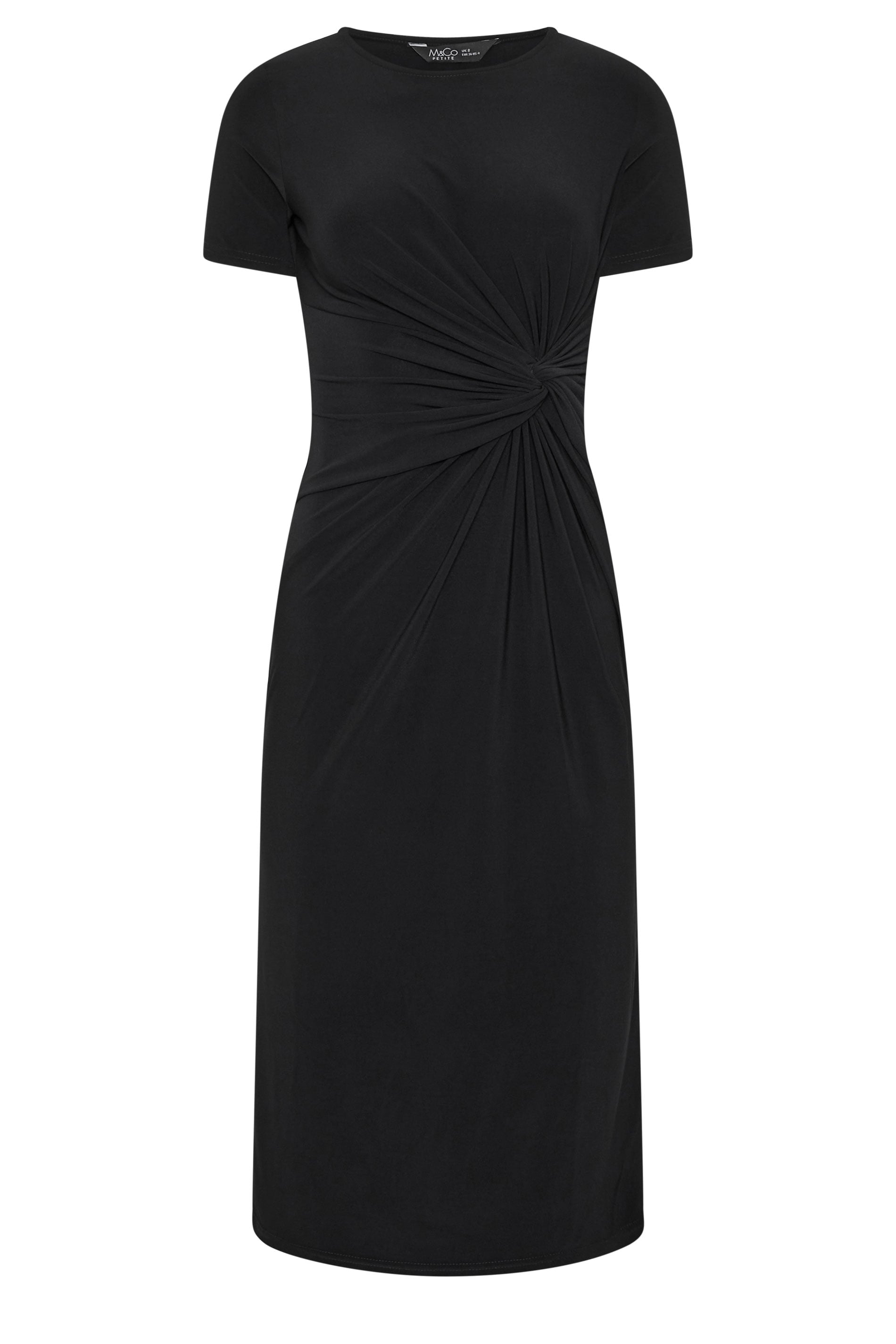 M&Co Petite Black Twist Front Maxi Dress | M&Co 5