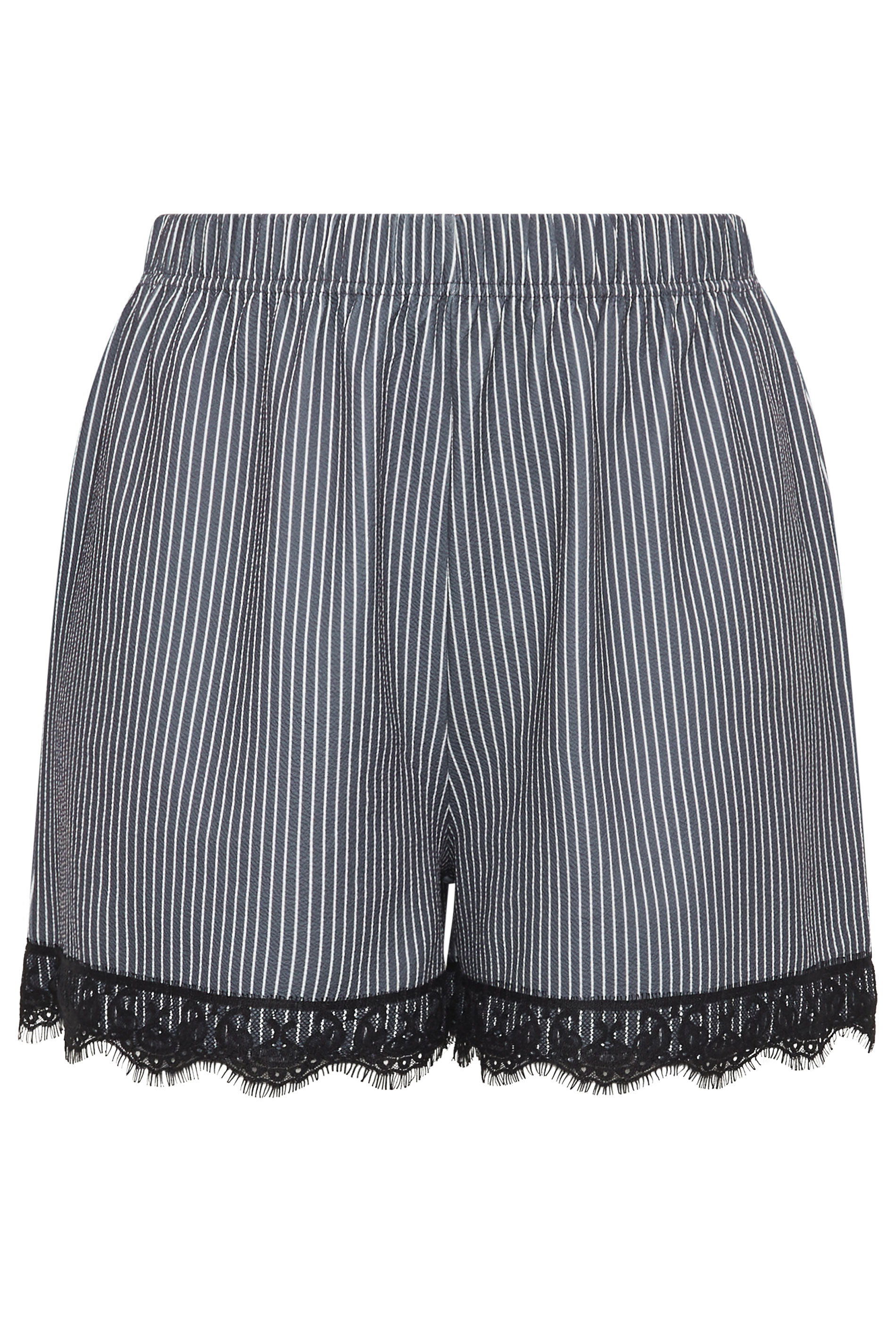 LIMITED COLLECTION Plus Size Grey Pinstripe Shorts | Yours Clothing 5