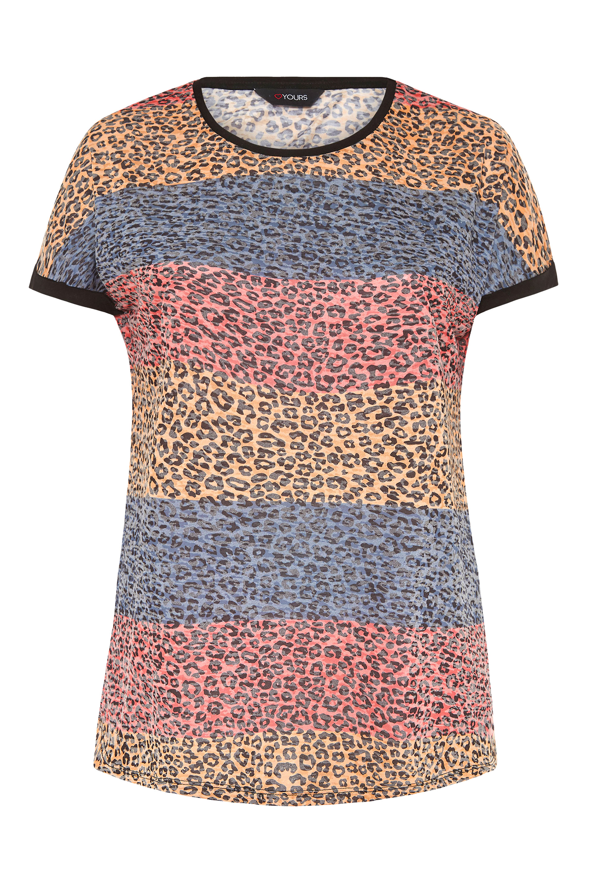 Grande taille  Tops Grande taille  T-Shirts | T-Shirt Léopard Multicolor - XQ73126