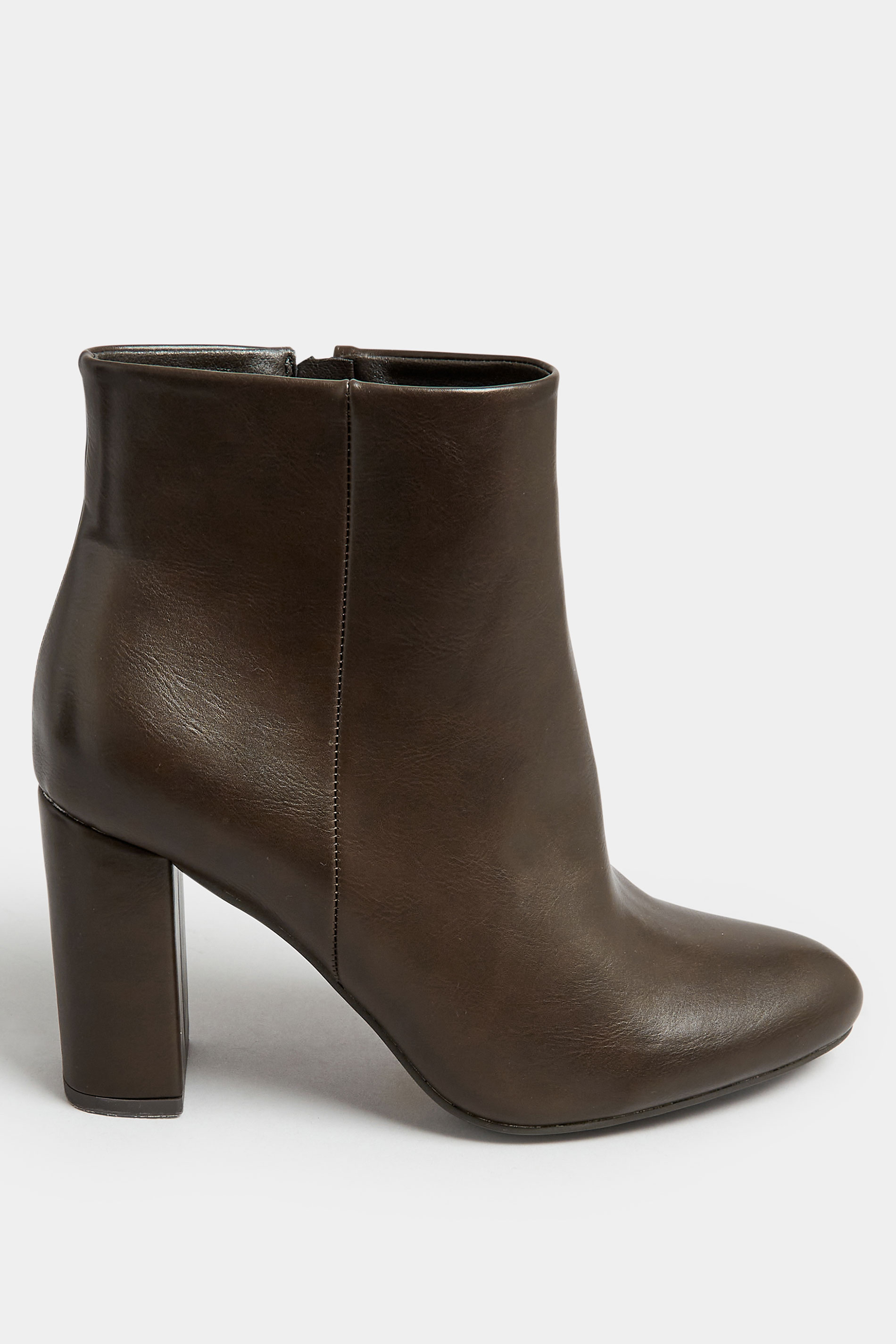 LIMITED COLLECTION Brown Heeled Ankle Boots In Extra Wide EEE Fit | Yours Clothing  3