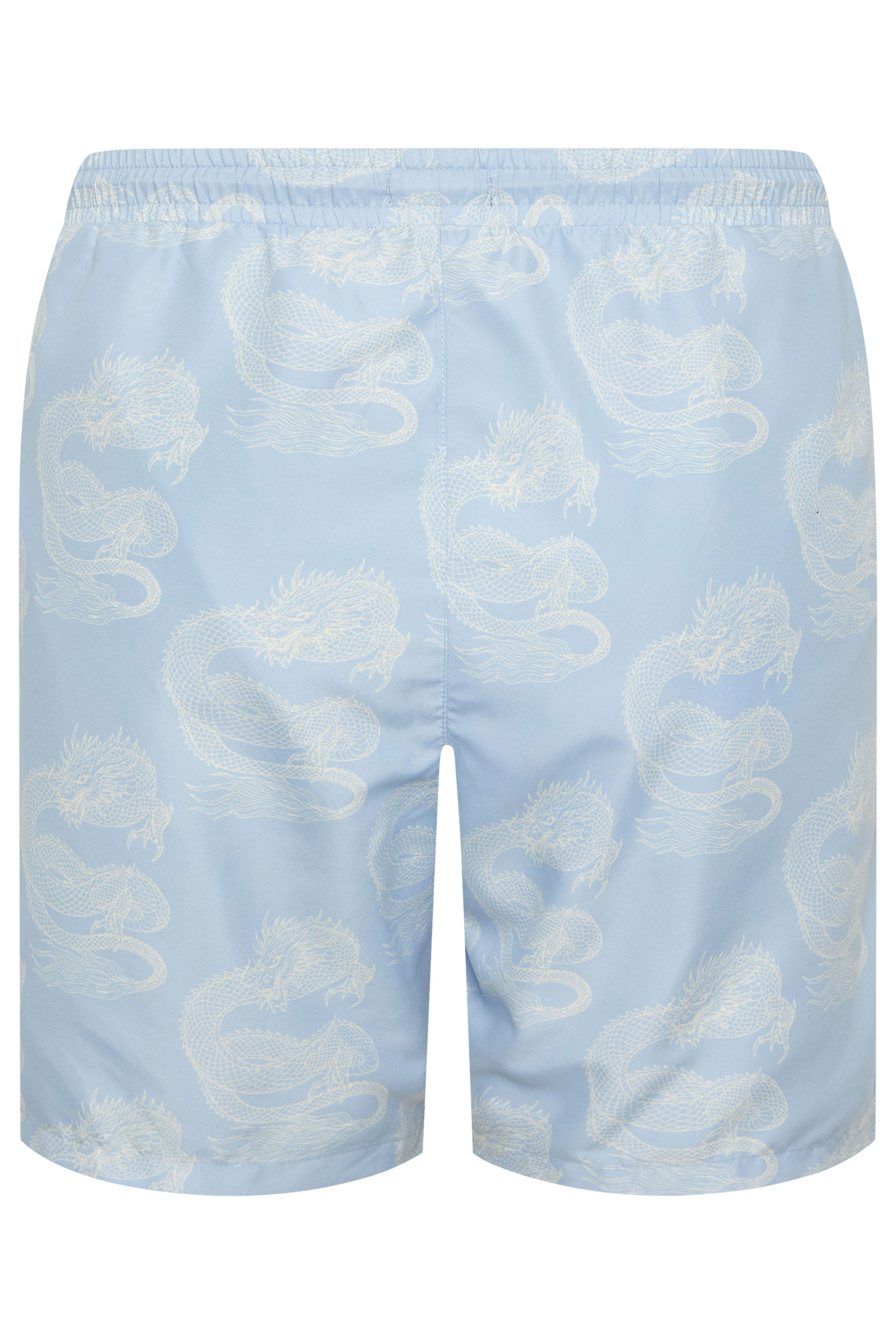 BadRhino Big & Tall Blue Dragon Print Swim Shorts 8