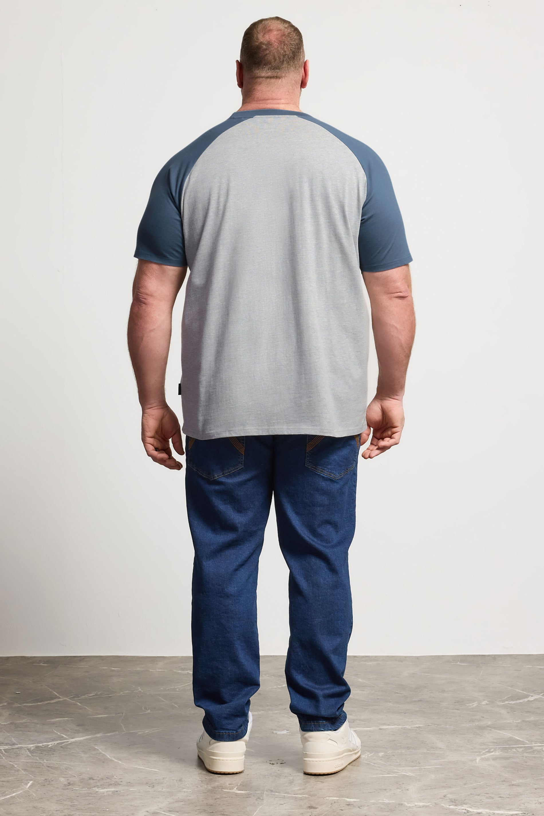 BadRhino Big & Tall Blue & Grey Raglan T-Shirt | BadRhino 2