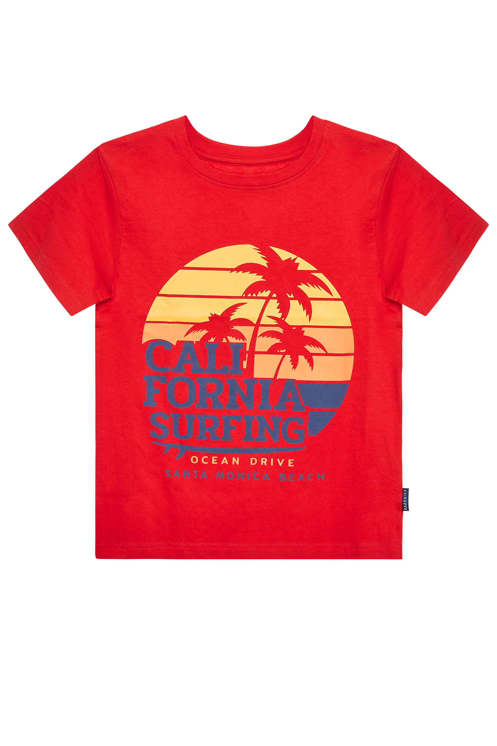 BadRhino Big & Tall Boys Red Matching California Surfing T-Shirt_F.jpg