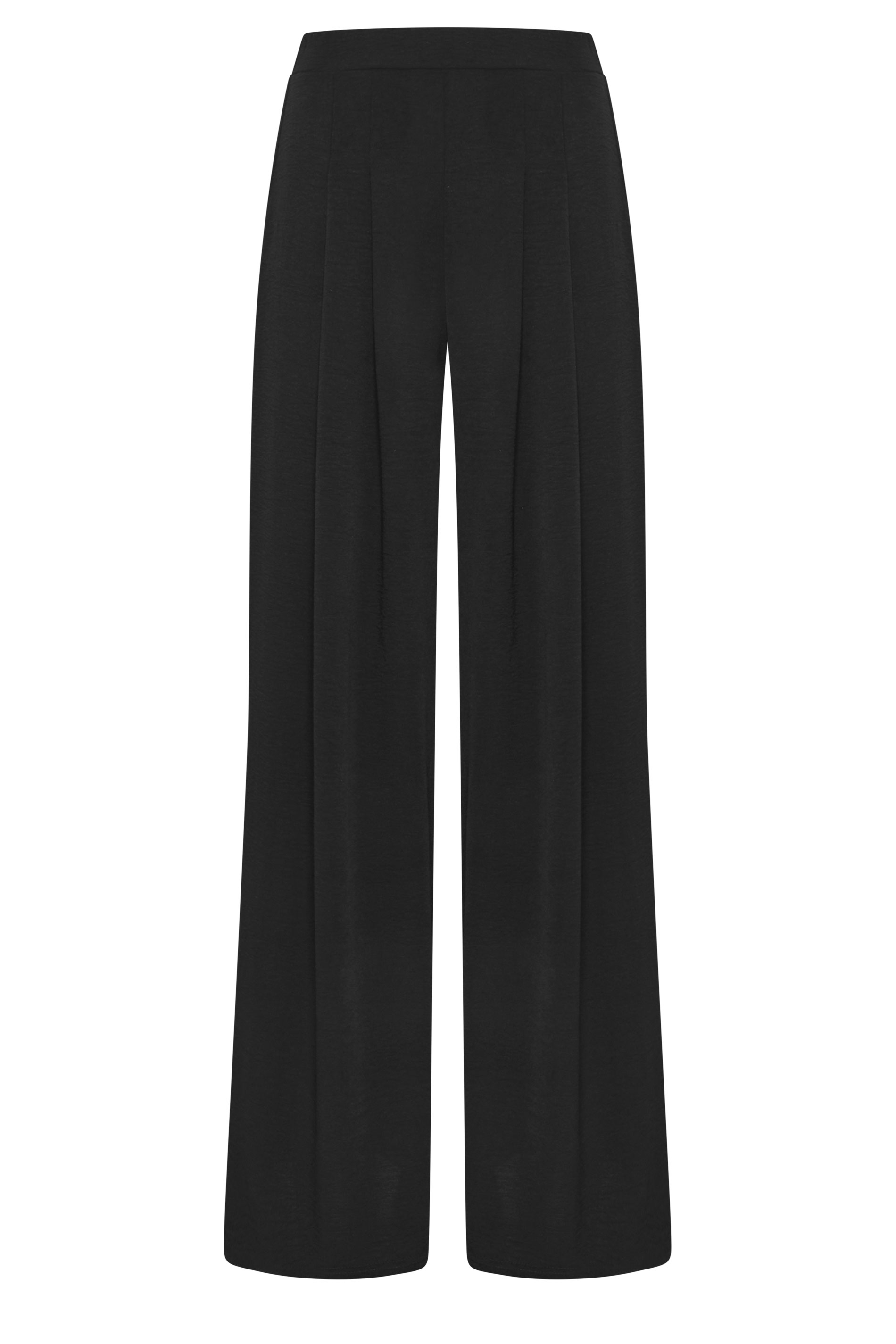 LTS Tall Women's Black Pleated Palazzo Wide Leg Trousers | Long Tall Sally 5