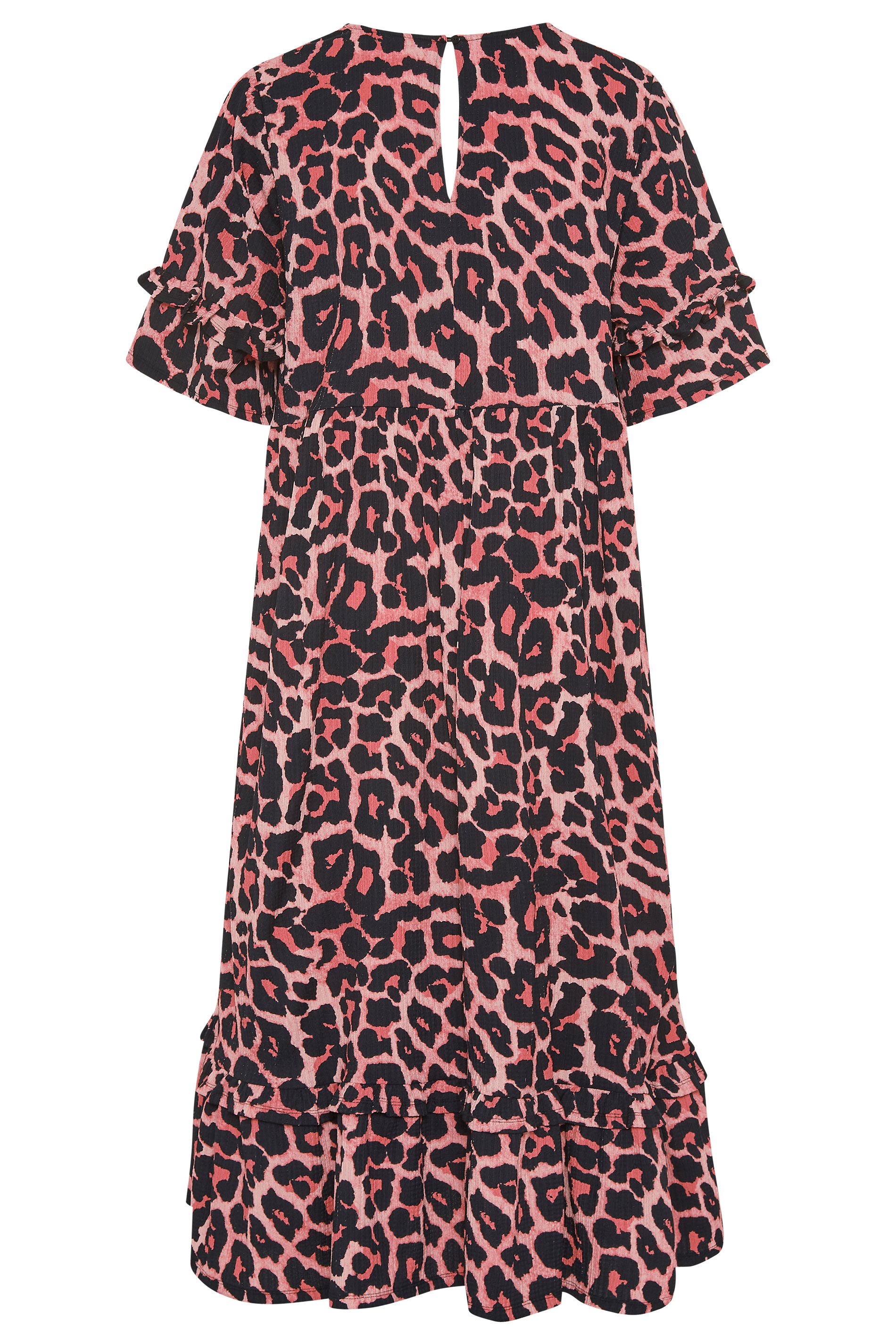 Pink Leopard Print Smock Maxi Dress ...