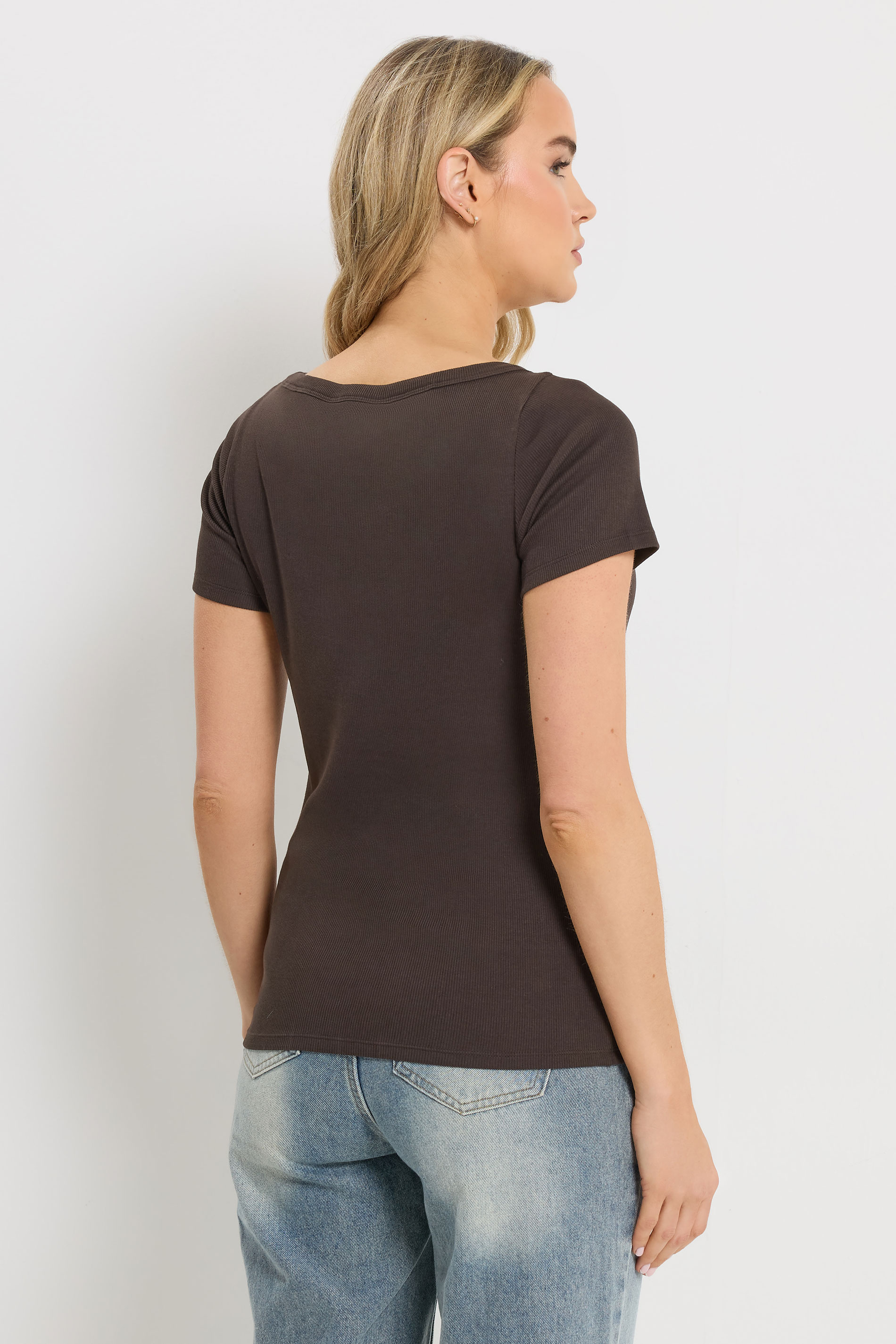LTS Tall Women's Chocolate Brown Boat Neck T-Shirt | Long Tall Sally 2