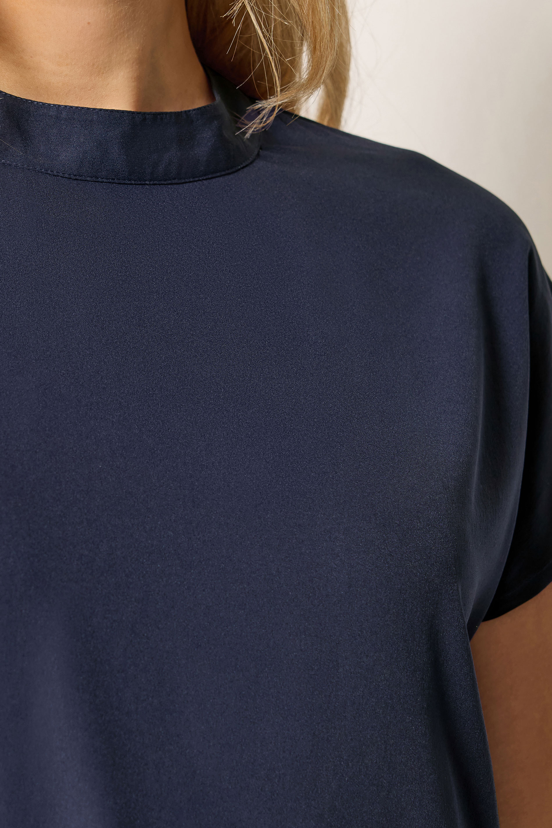LTS Tall Navy Blue Grown-On Sleeve Top | Long Tall Sally 4