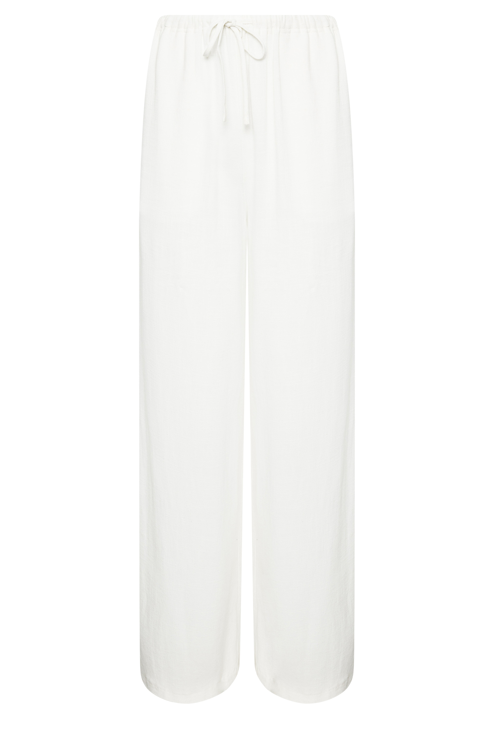 LTS Tall Women's White Linen Wide Leg Linen Look Trousers | Long Tall Sally 3