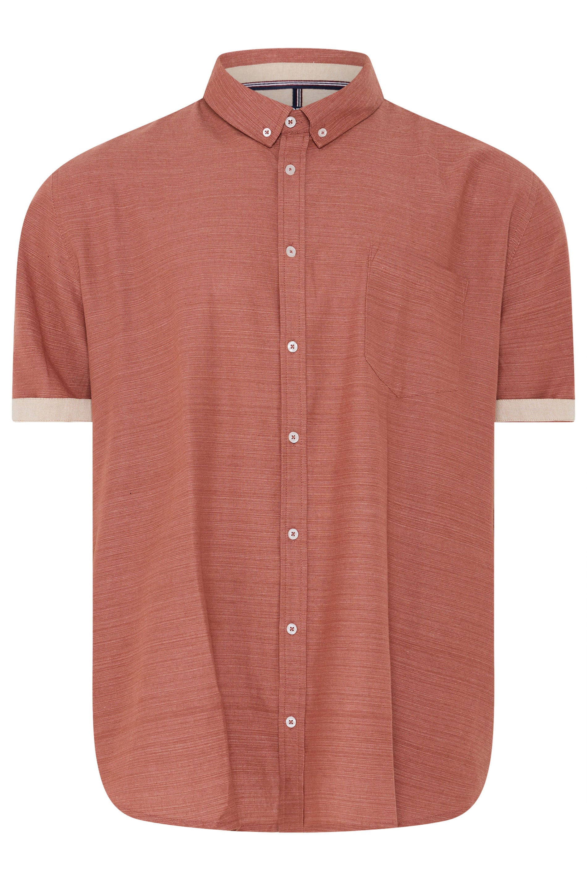 BadRhino Big & Tall Clay Orange Short Sleeve Slub Shirt | BadRhino 6