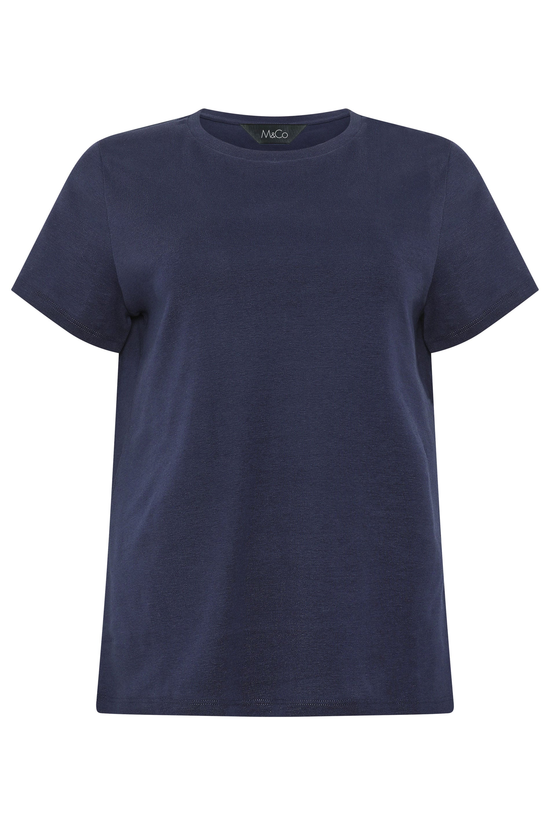 M&Co Navy Blue Cotton T-Shirt | M&Co 5