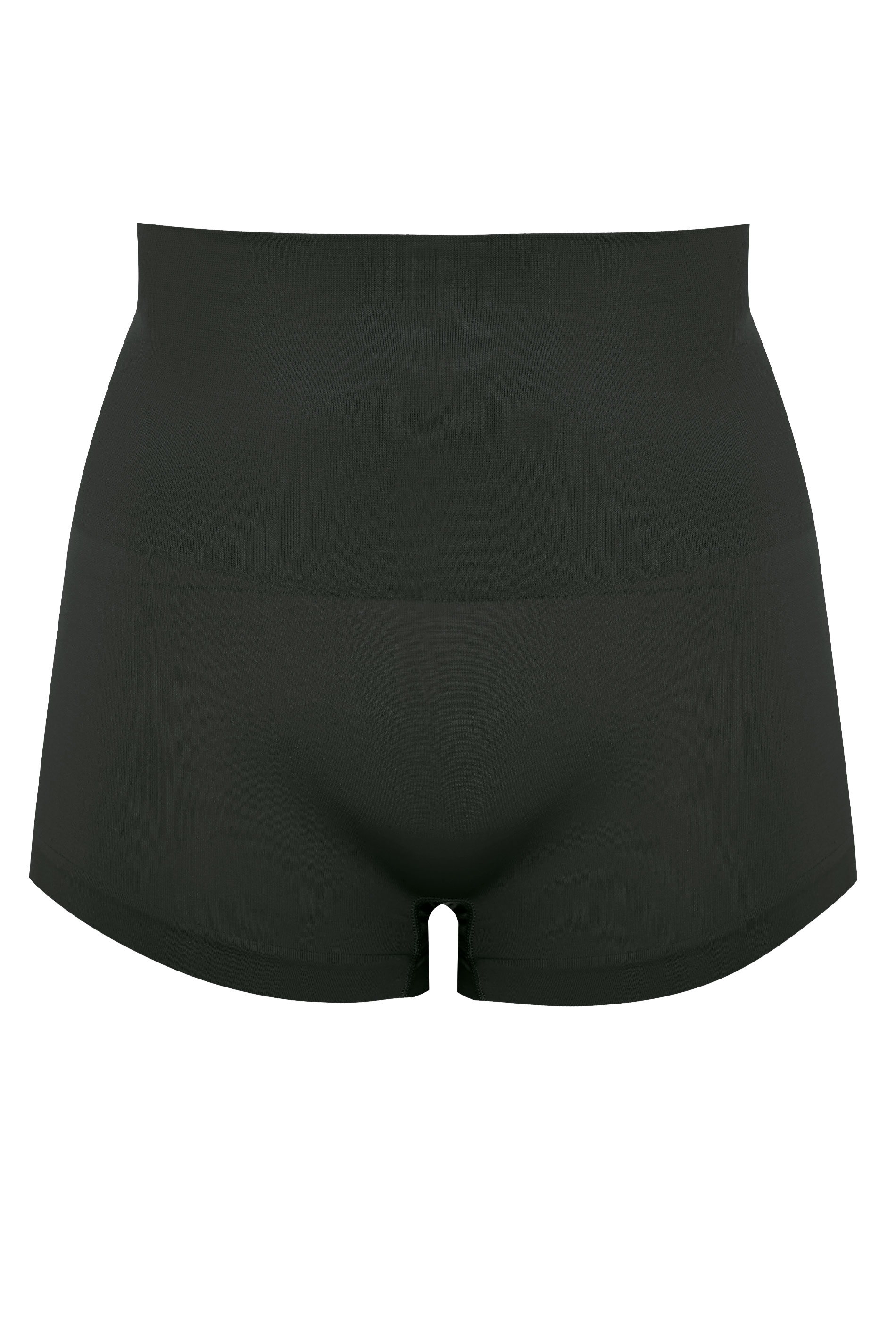 Plus Size Black Seamless Control High Waisted Shorts | Yours Clothing 3
