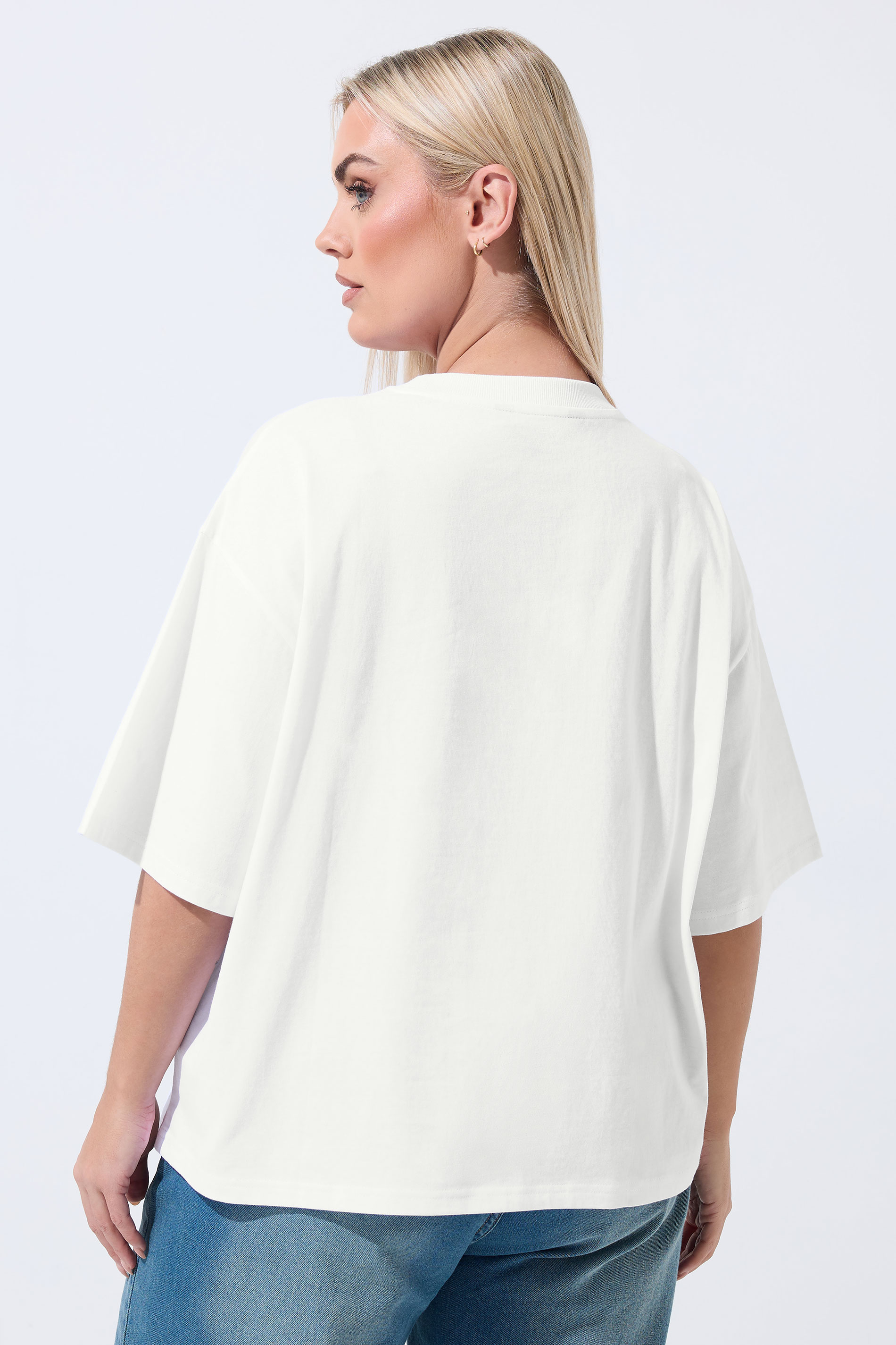LIMITED COLLECTION Plus Size White 'A La Mer' Starfish T-Shirt | Yours Clothing 2