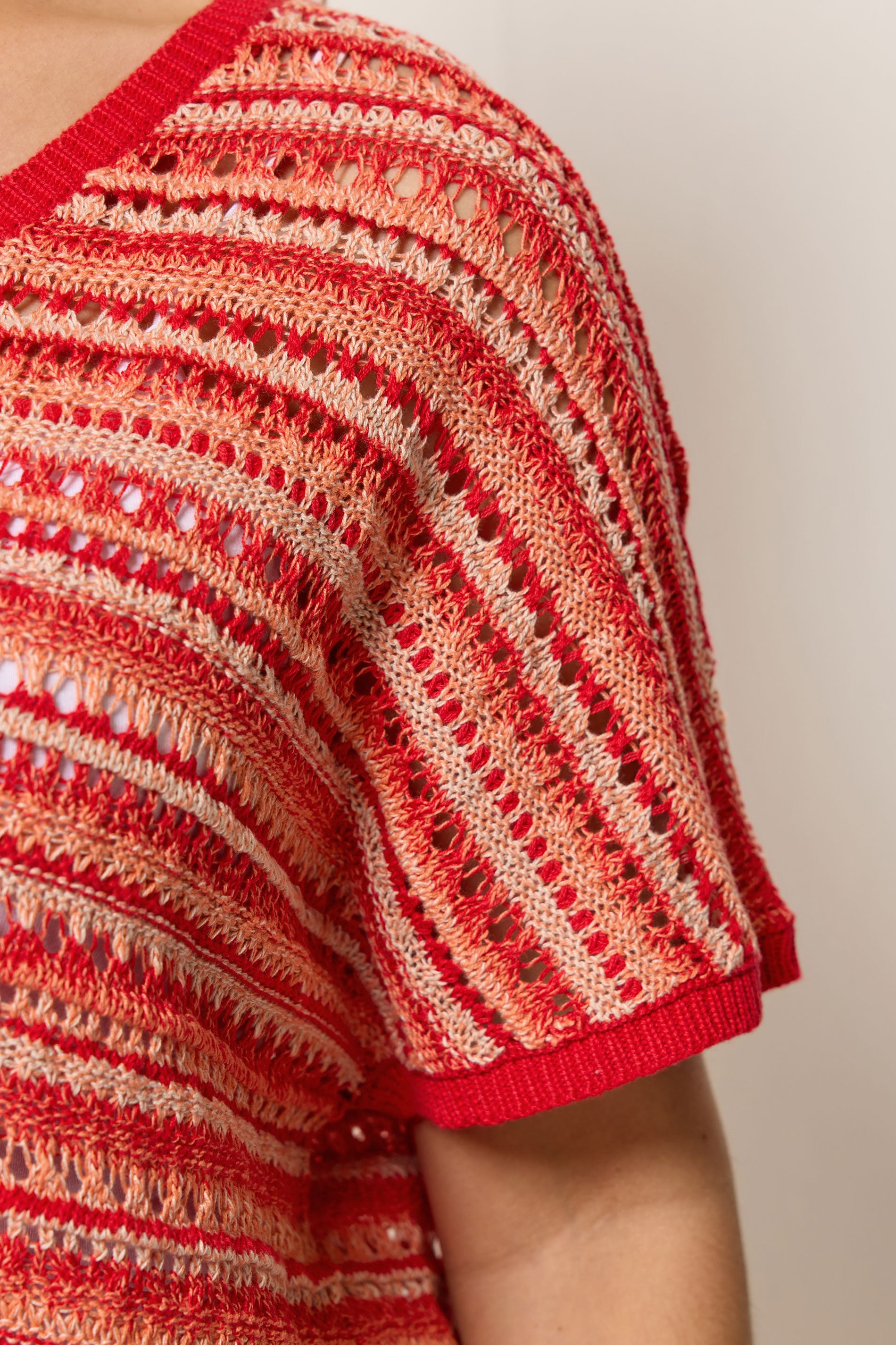 YOURS Plus Size Red Stripe Boxy Knitted Top | Yours Clothing 4