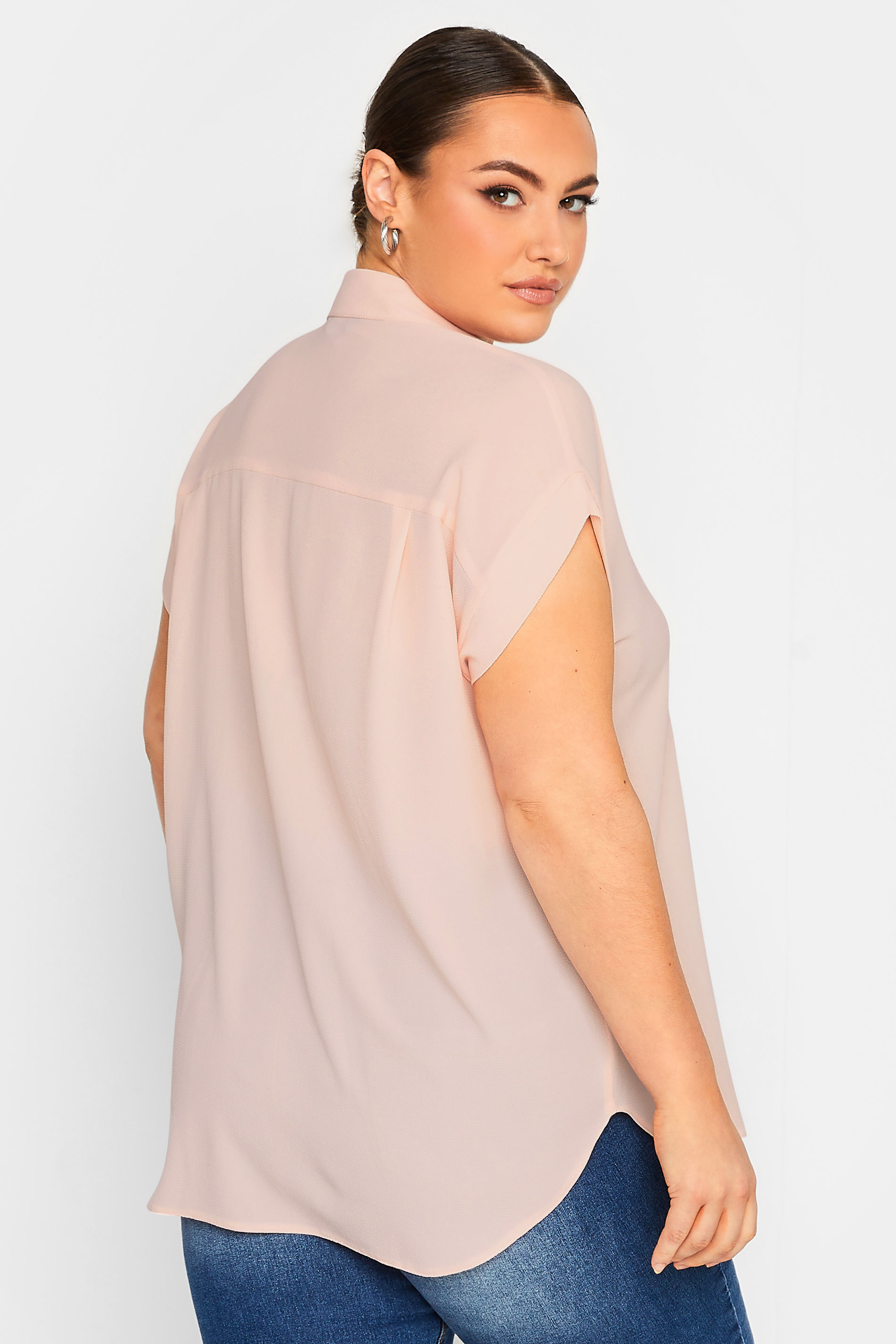 YOURS Plus Size Pink Short Sleeve Shirt | Yours Clothing 3