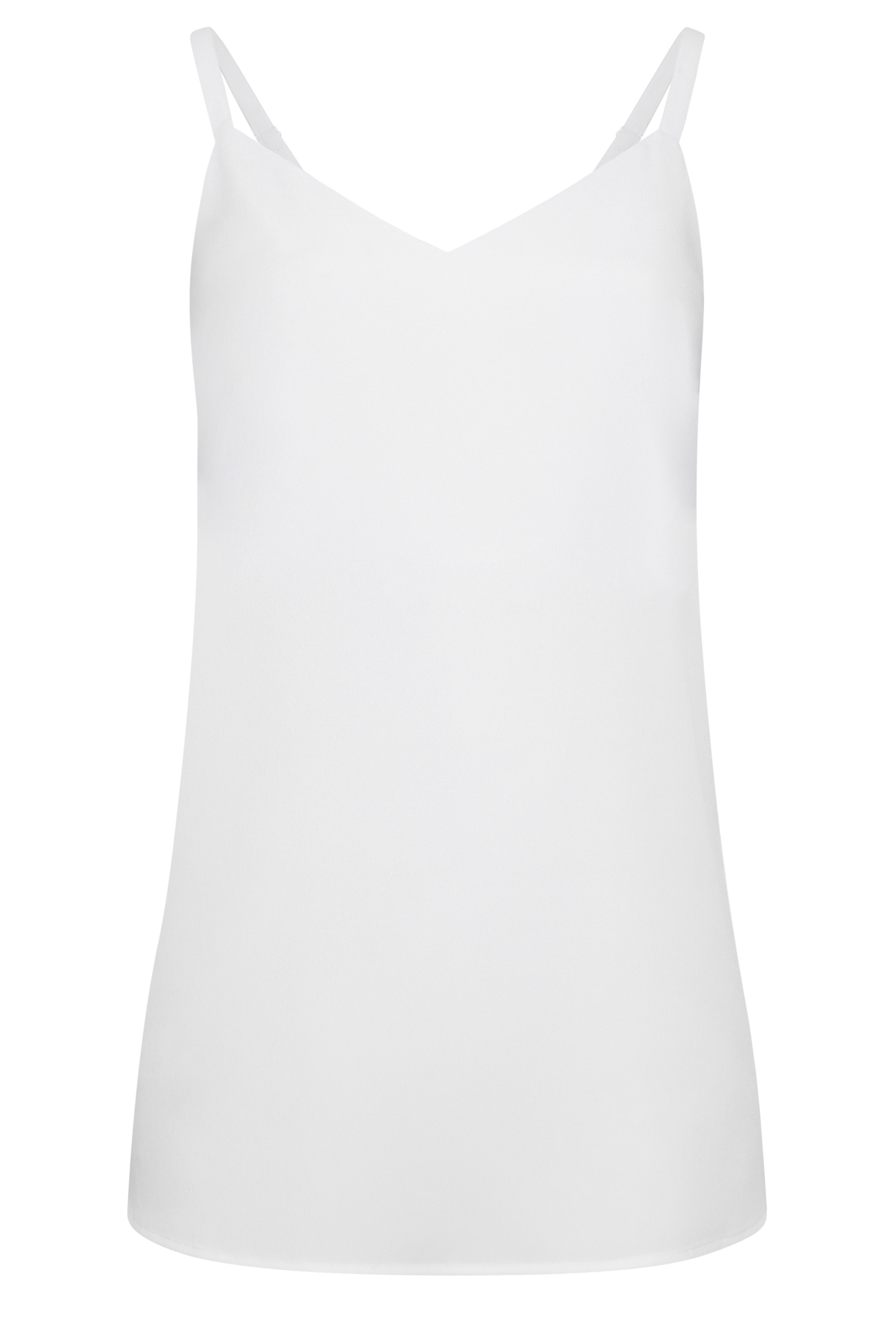 YOURS Curve Plus Size White Cami Vest Top | Yours Clothing