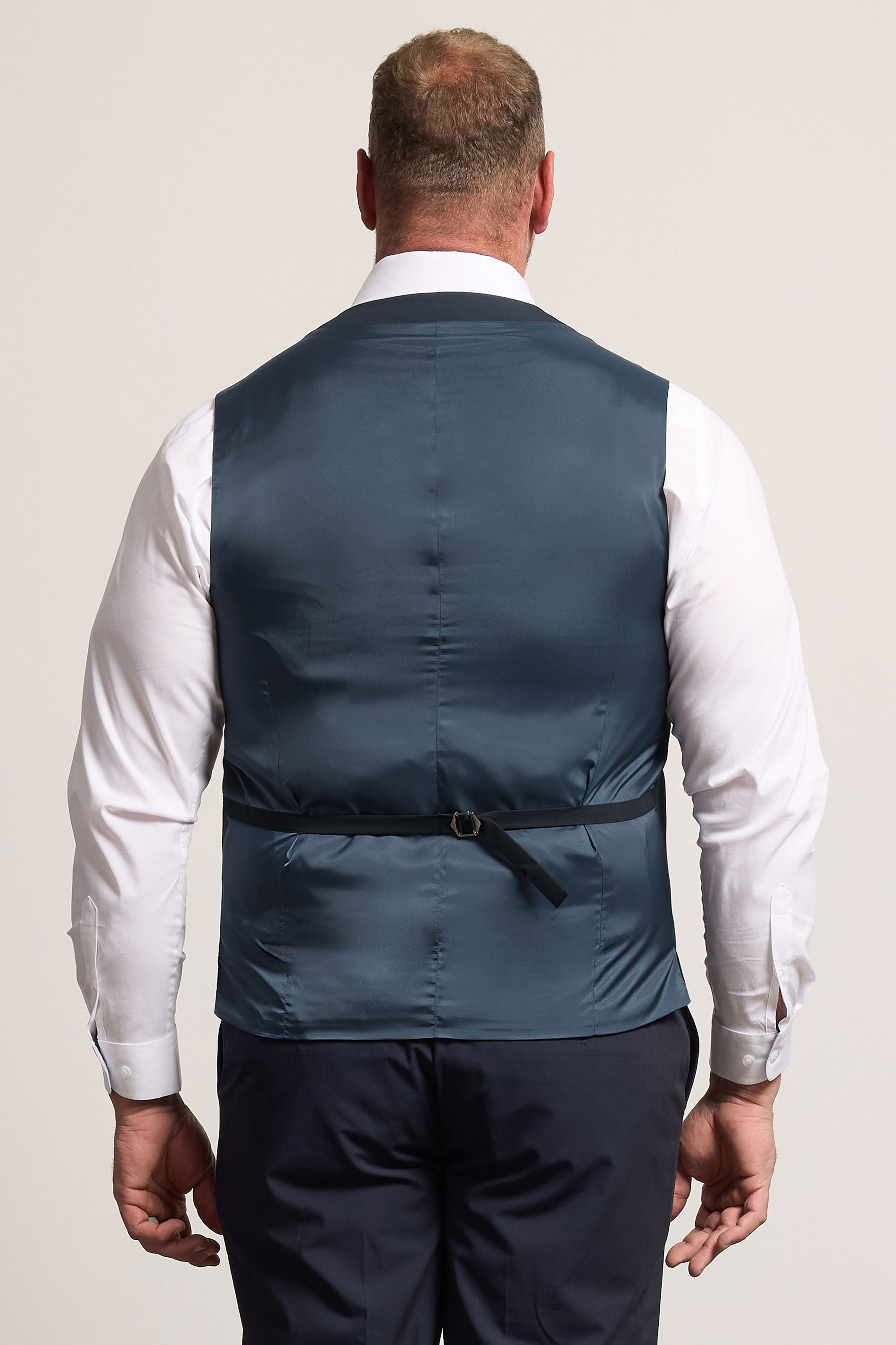 D555 Big & Tall Black Suit Waistcoat | BadRhino 2