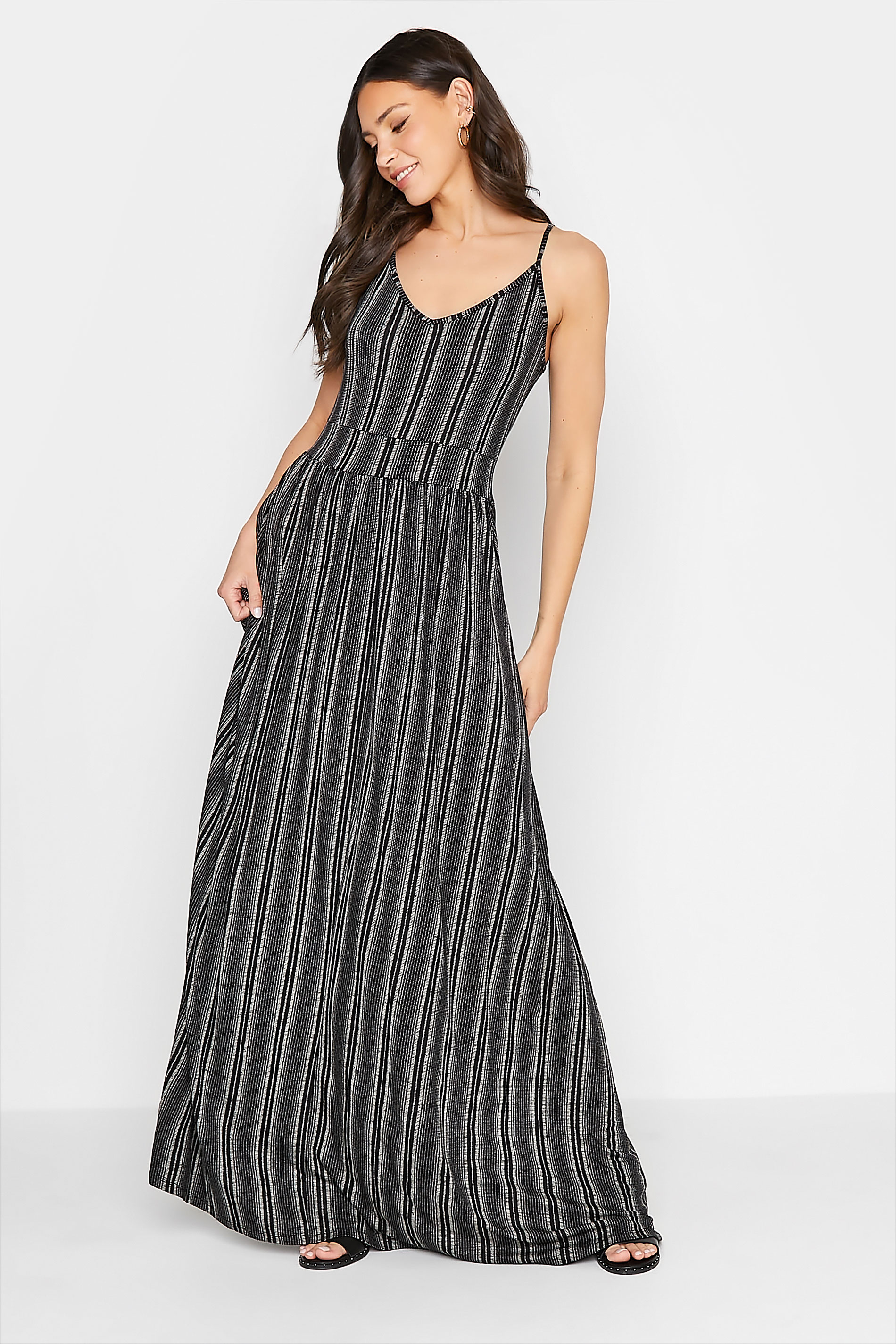 LTS Tall Black Striped Maxi Dress_A.jpg