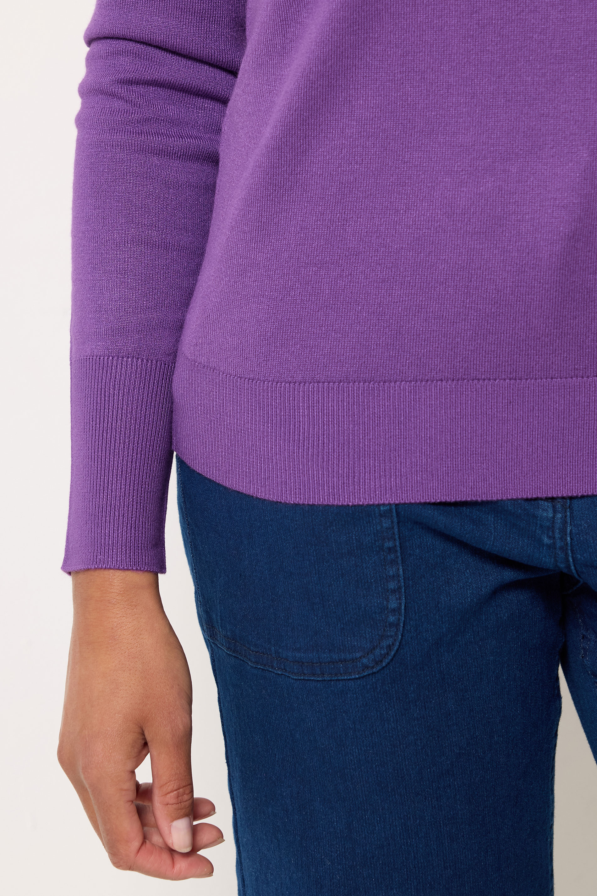 M&Co Purple V-Neck Long Sleeve Jumper | M&Co 4