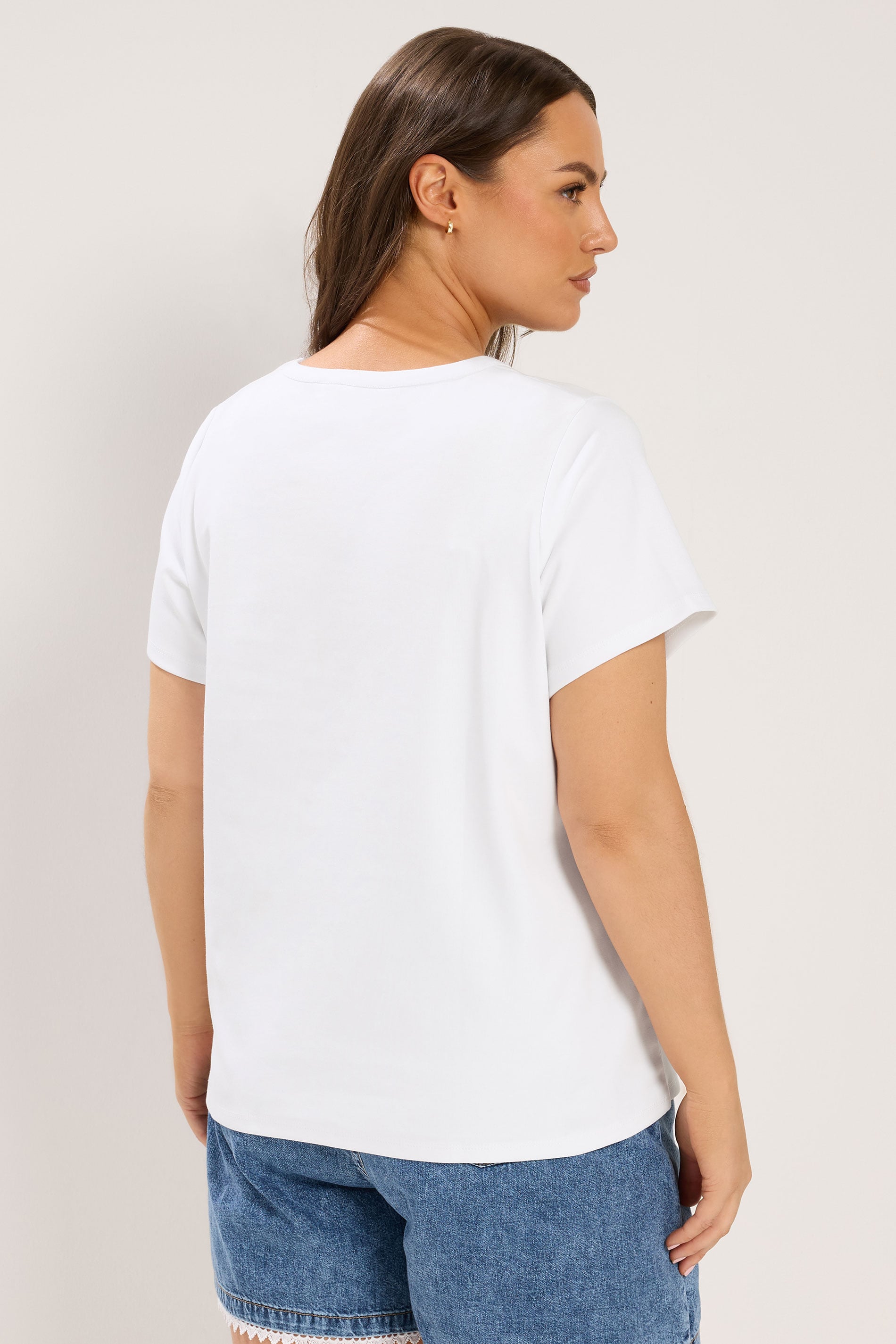 YOURS Plus Size White Peplum T-Shirt | Yours Clothing 2