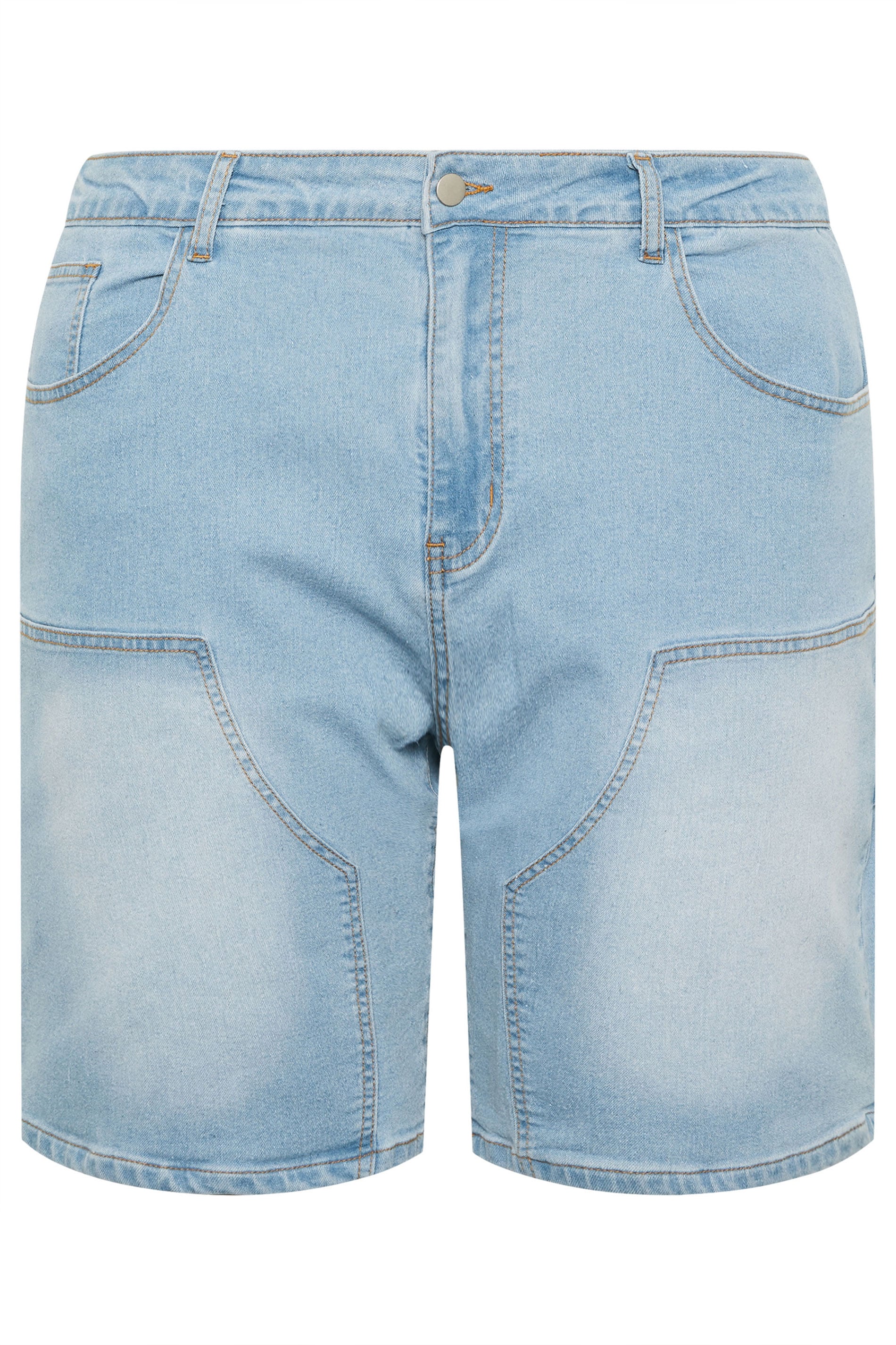 BadRhino Big & Tall Light Blue Wash Carpenter Shorts | BadRhino 8