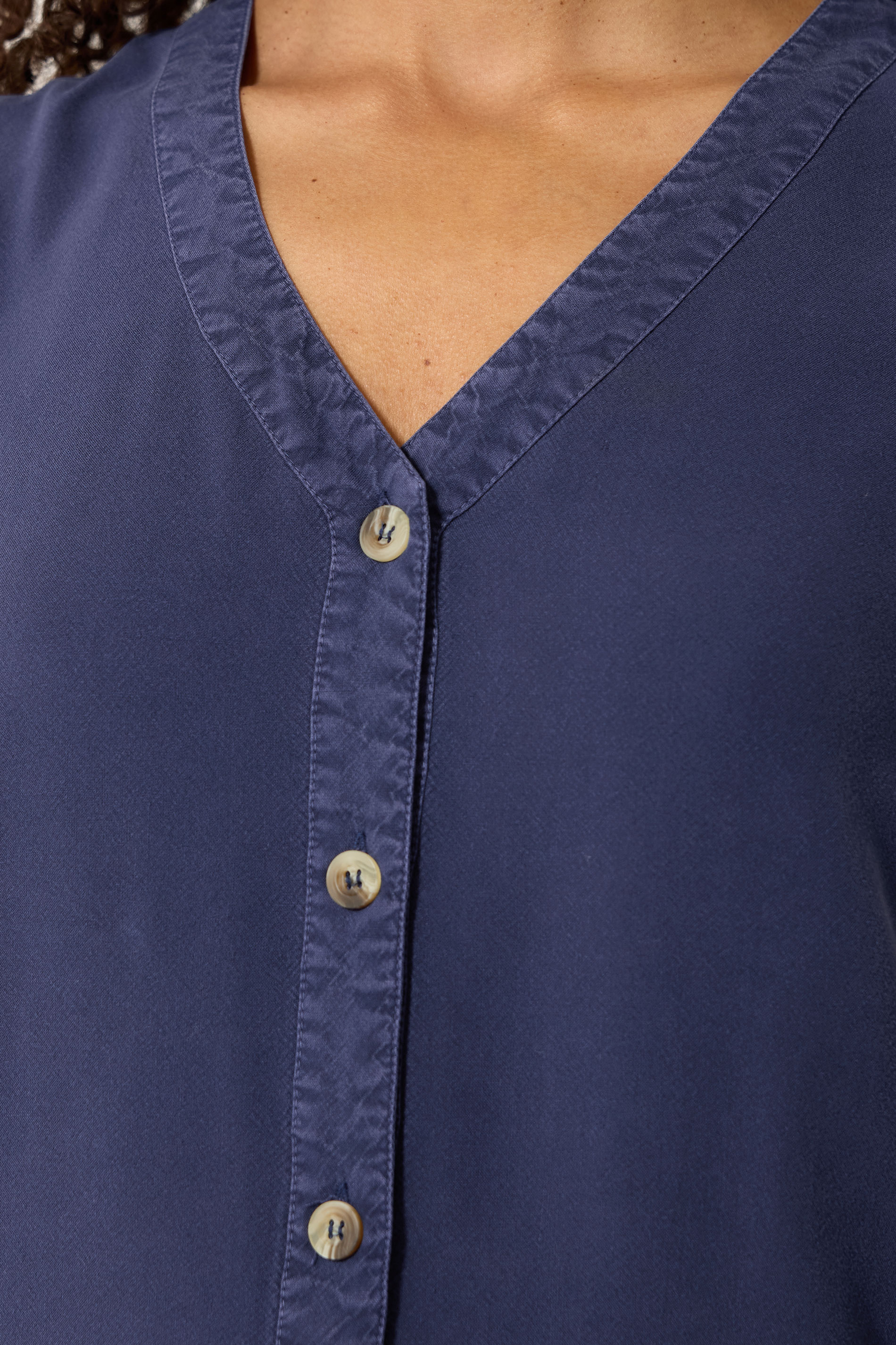 M&Co Navy Blue Button Front Vest Top | M&Co 4