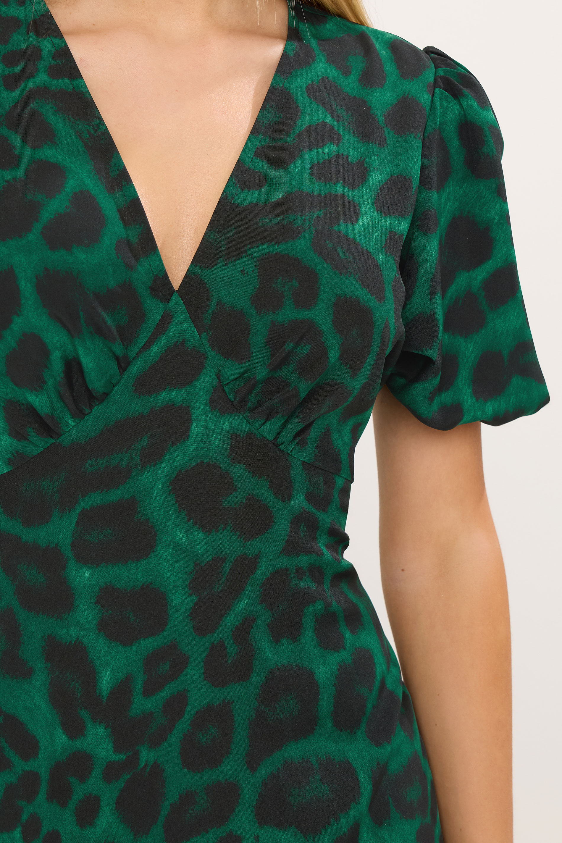 STAR Green Animal Print Satin Dress | StarByJM 4