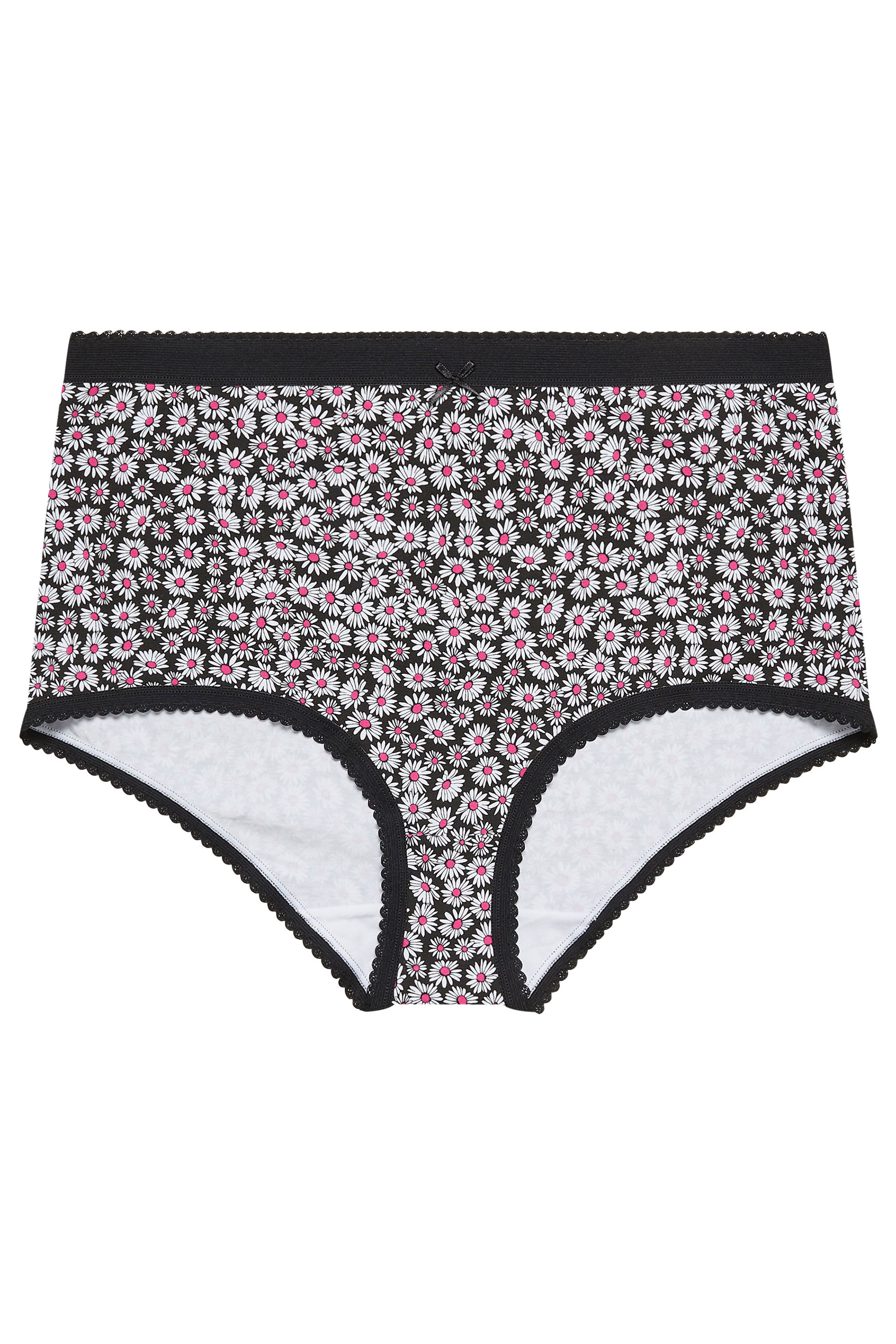 YOURSET 5 PACK Plus Size Pink Diasy Print Full Briefs | Yours Clothing 6