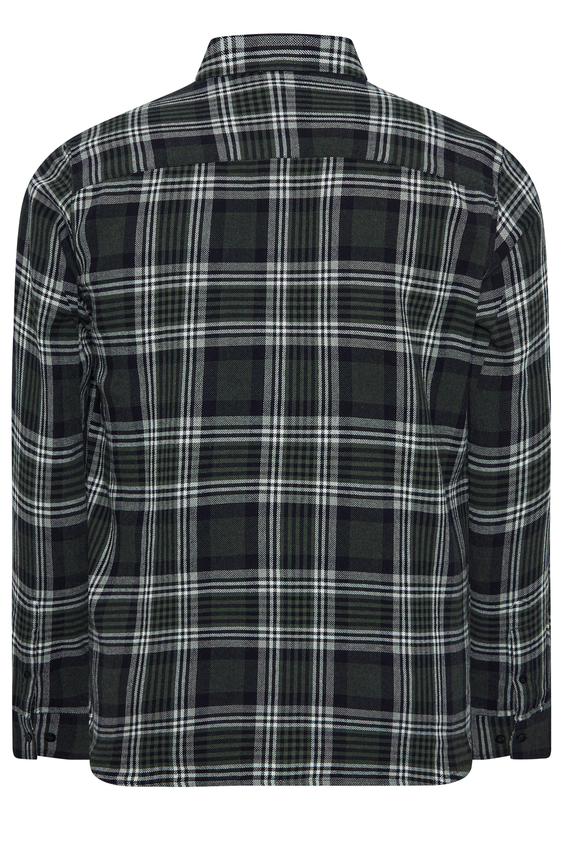 BadRhino Big & Tall Green Check Long Sleeve Shirt | BadRhino 2