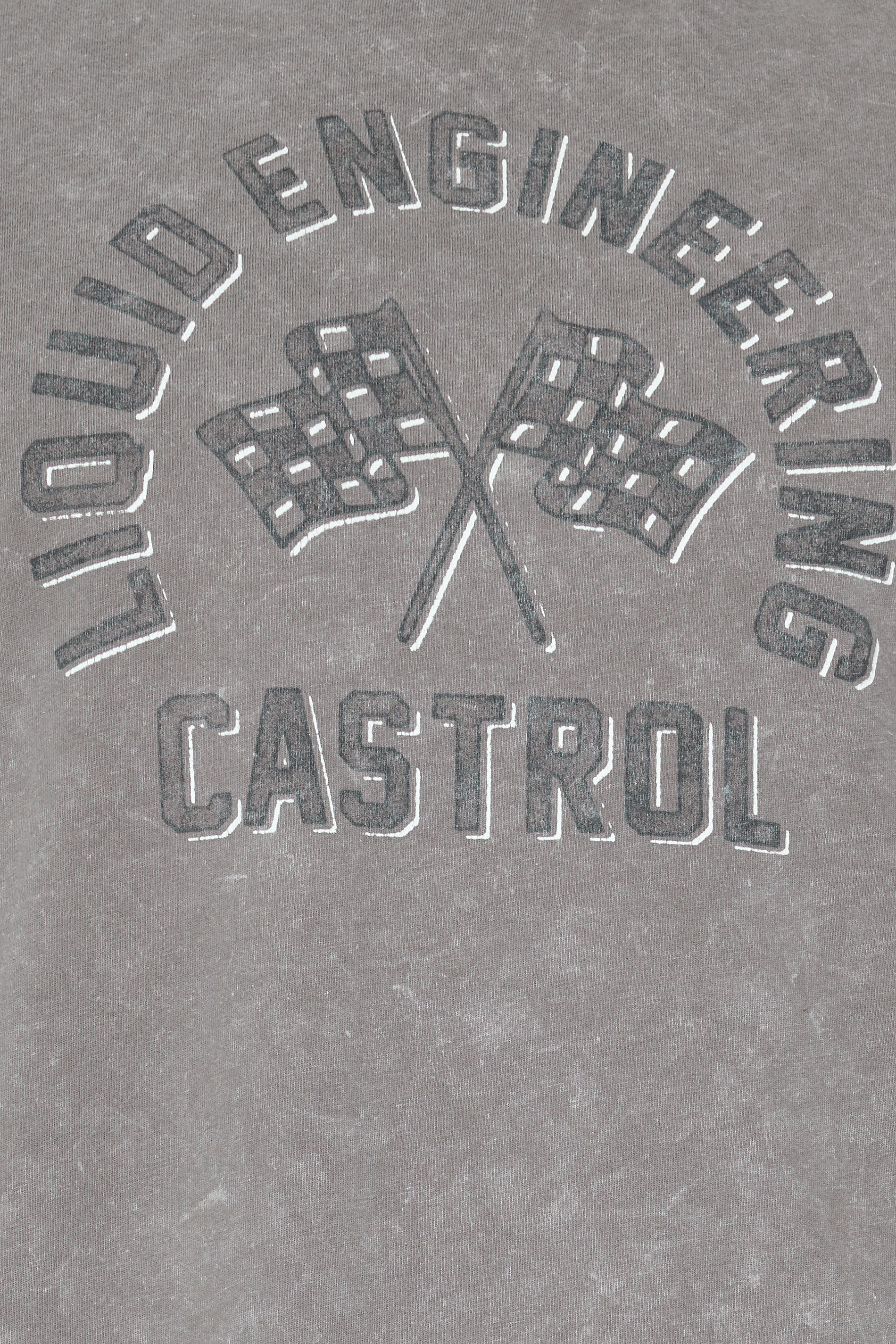 BadRhino Big & Tall Grey Acid Wash 'Castrol' Bike Graphic T-Shirt | BadRhino 7