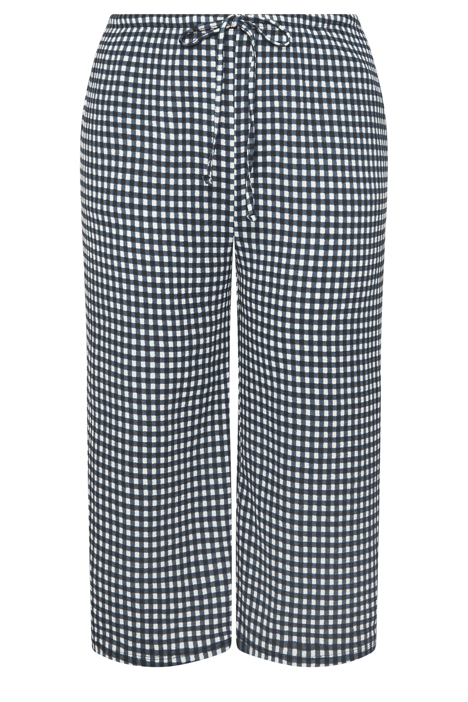 YOURS Plus Size Navy Blue Gingham Culottes | Yours Clothing 5
