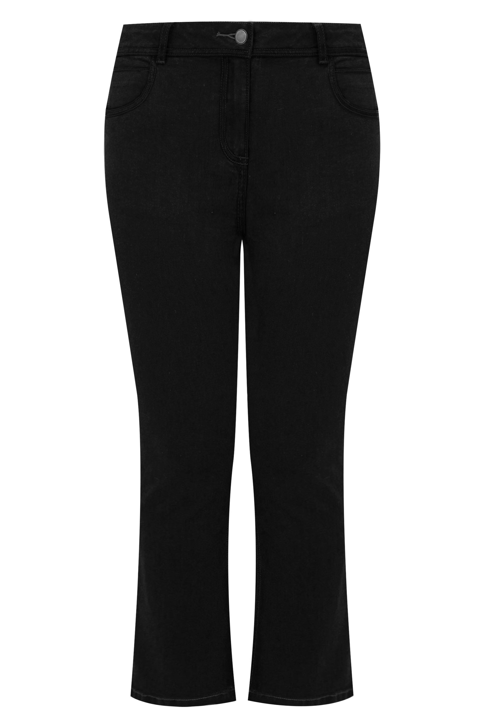 Plus Size Black Bootcut Fit ISLA Stretch Jeans