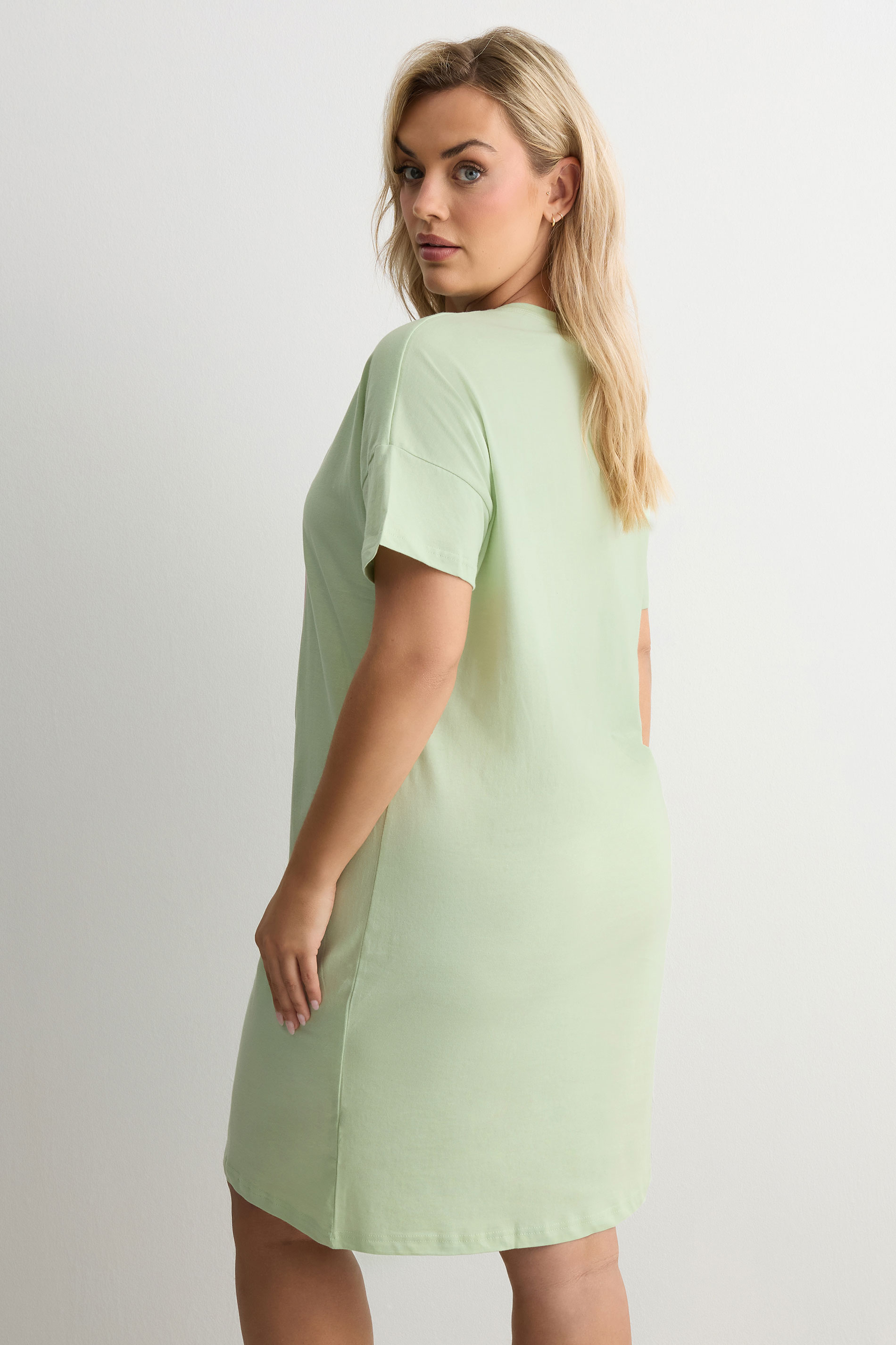 YOURS Plus Size Green 'Fruit Market' Sleep tee Nightdress | Yours Clothing 2