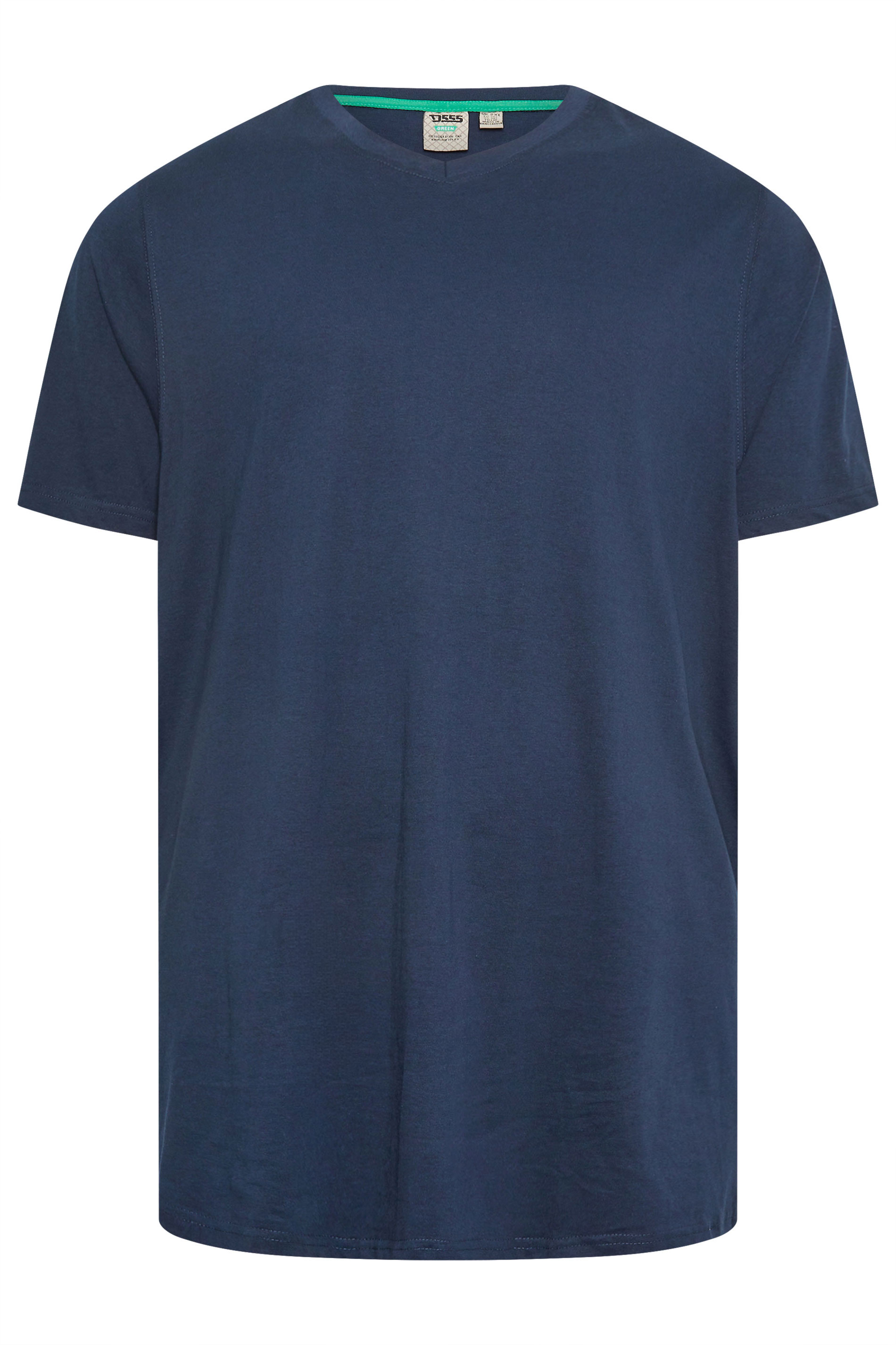 D555 Big & Tall Navy Blue Short Sleeve T-Shirt | BadRhino 2