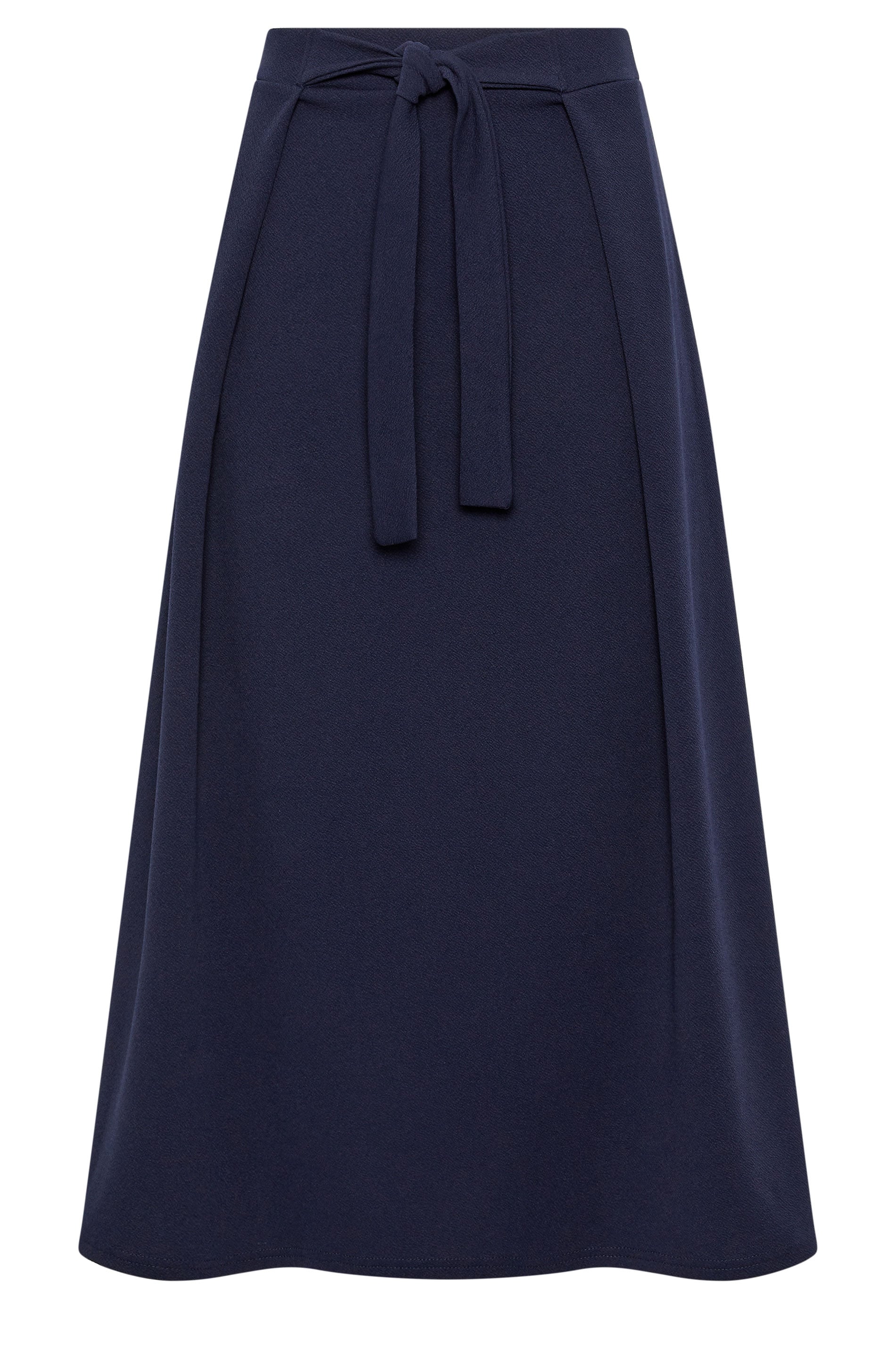 LTS Tall Women's Navy Blue Tie Waist Midi Skirt | Long Tall Sally 5