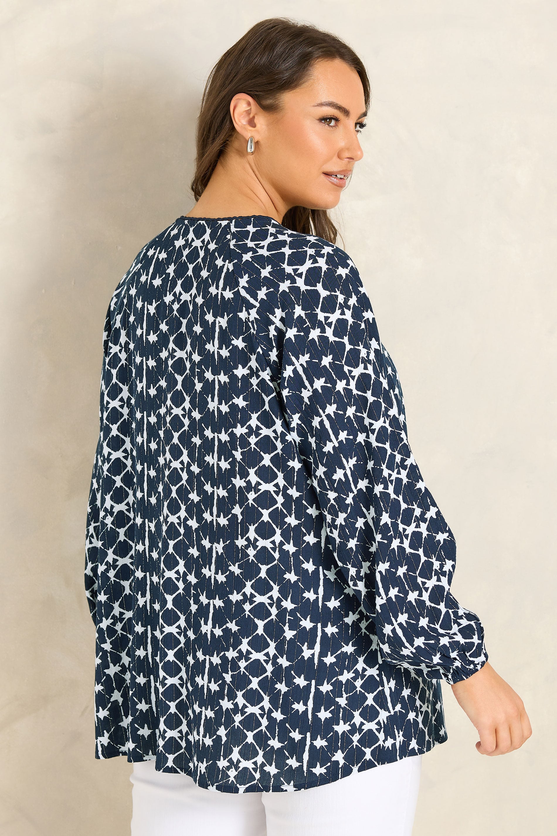 EVANS Plus Size Blue Tie Dye Top | Evans 2