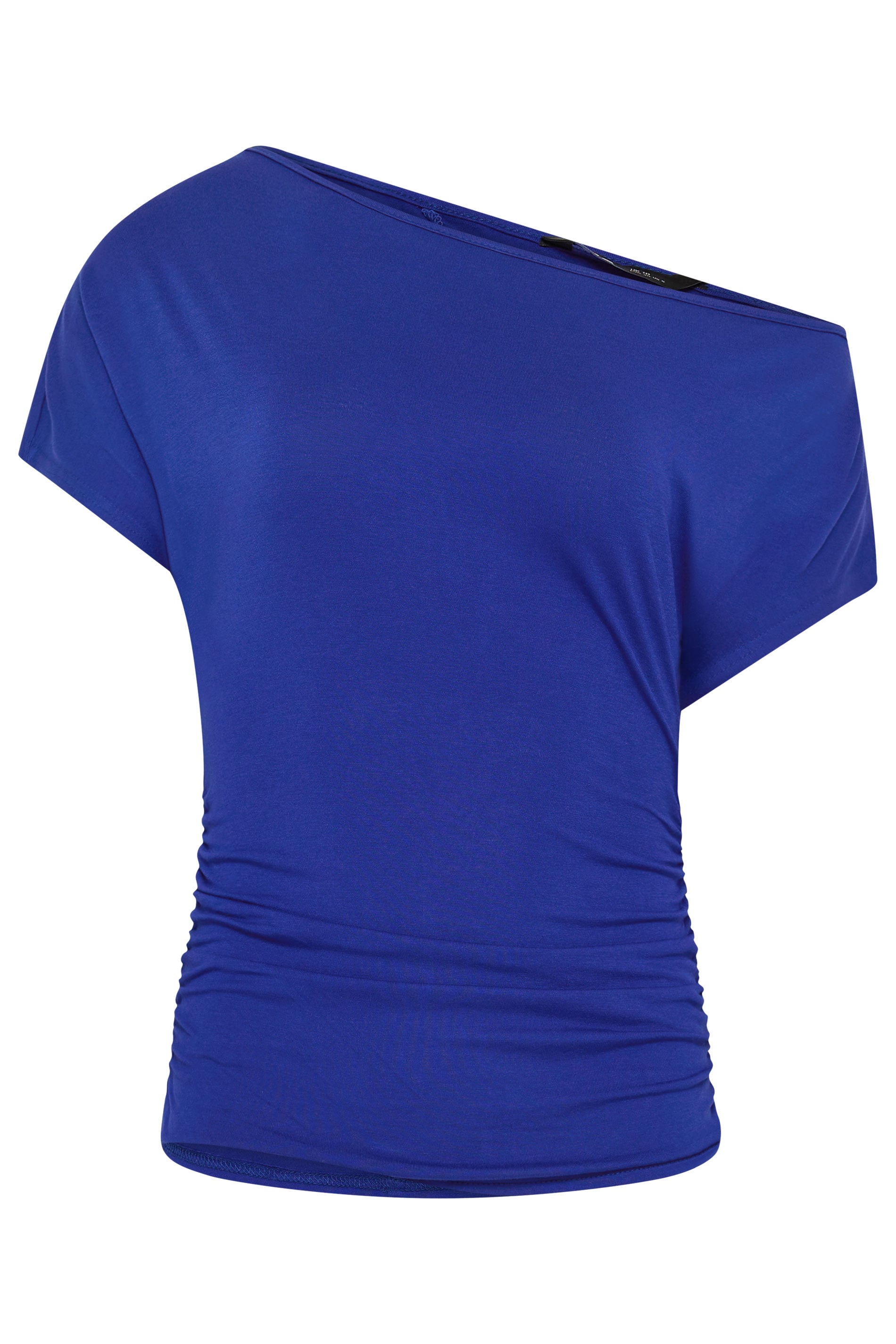 LTS Tall Women's Cobalt Blue Off Shoulder Ruched Top | Long Tall Sally 6