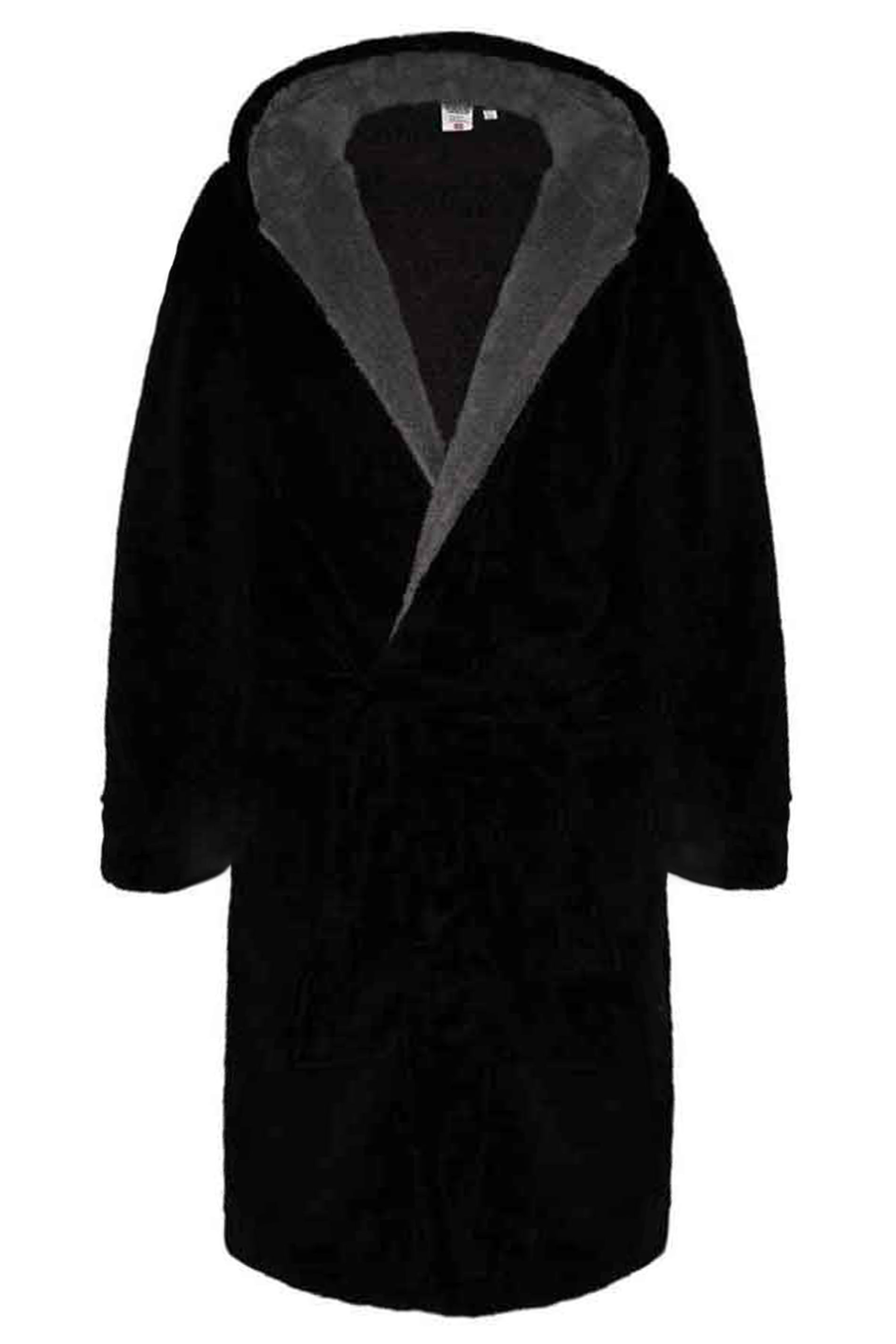 D555 Black Newquay Soft Dressing Gown | BadRhino 2