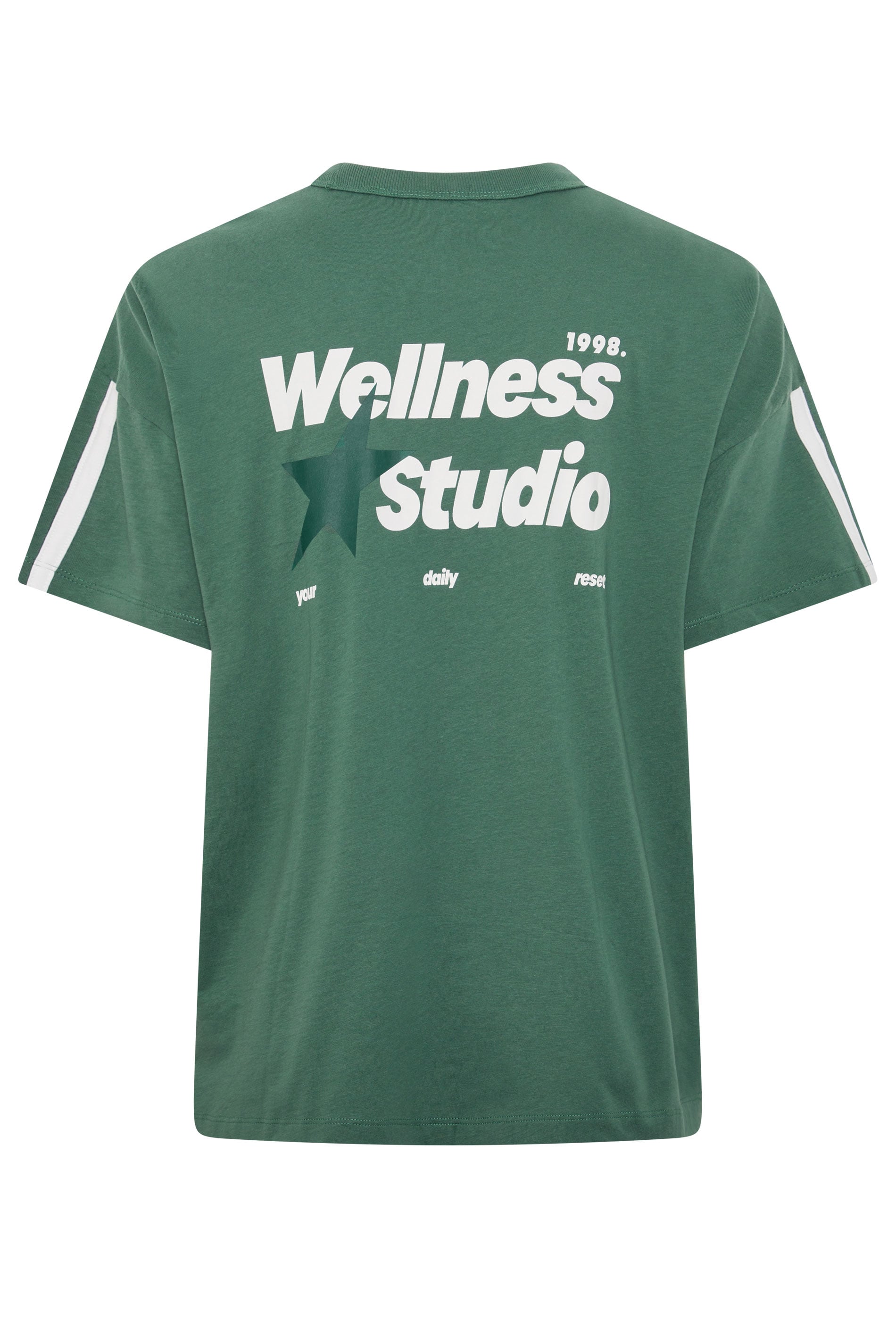YOURS ACTIVE Plus Size Green 'Wellness Studio' T-Shirt | Yours Clothing 8