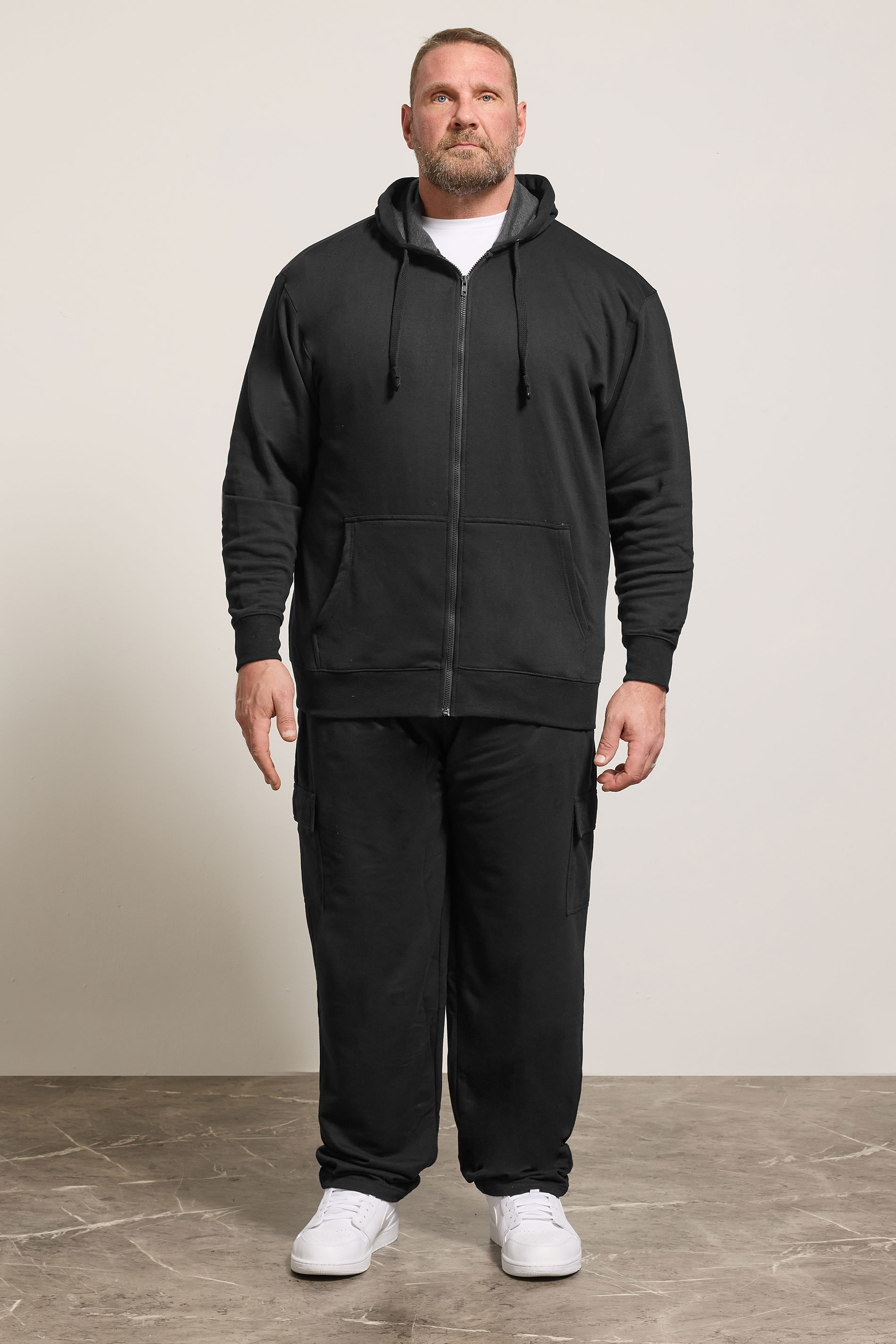 KAM Black Zip Through Hoodie | BadRhino 1