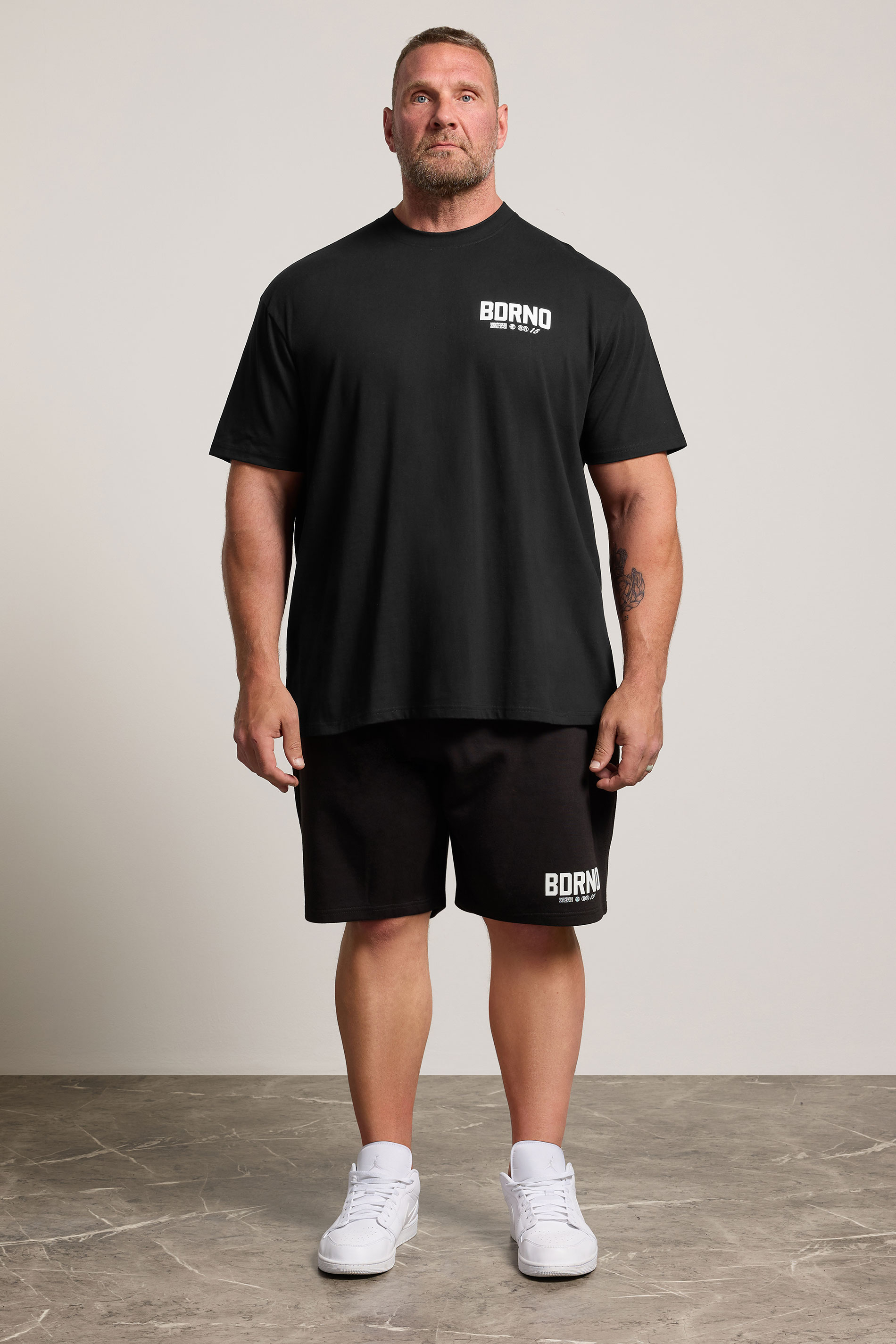 BDRNO Premium Big & Tall Black Logo T-Shirt | BadRhino 2