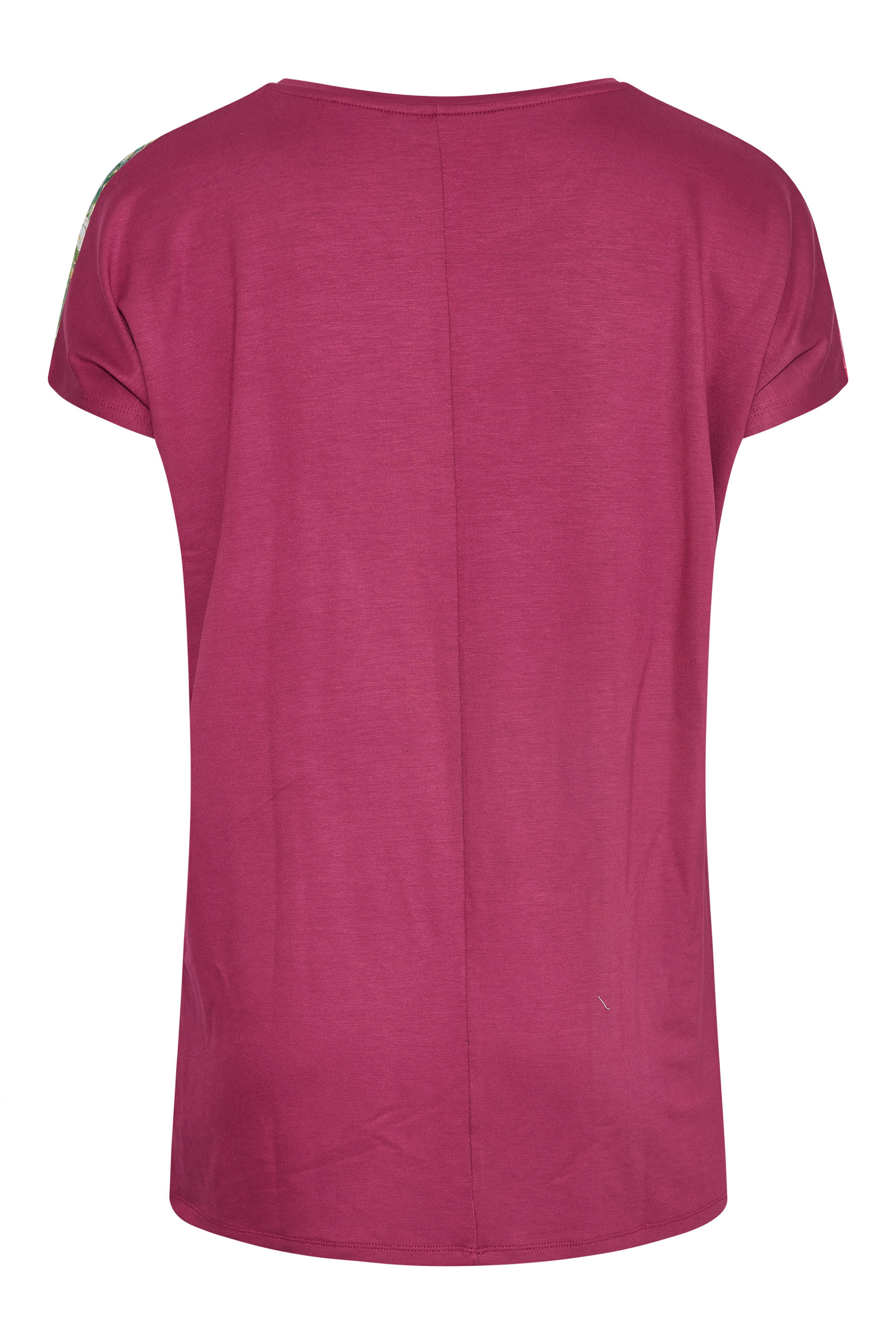 Grande taille  Tops Grande taille  Tops Jersey | T-Shirt Rose & Vert Tropical - XW76878