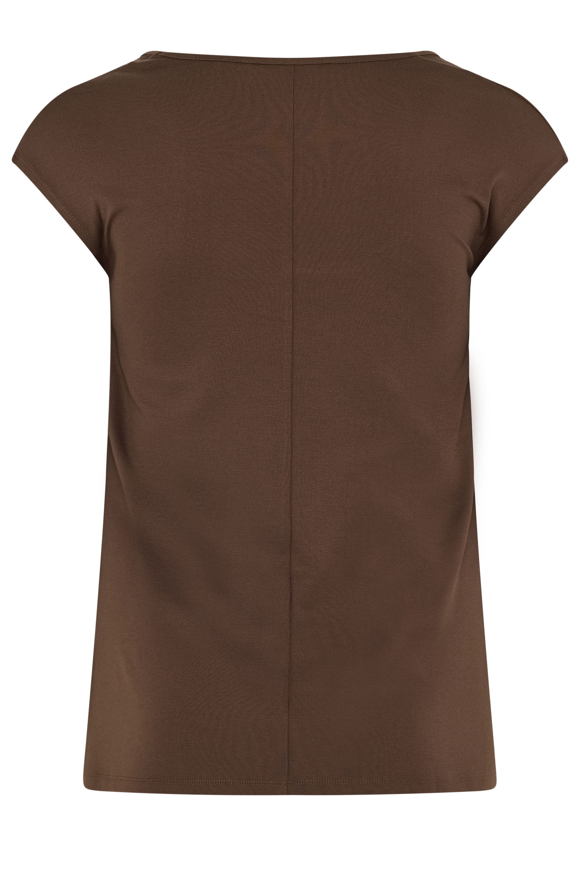 YOURS Plus Size Chocolate Brown Cap Sleeve Top | Yours Clothing 6