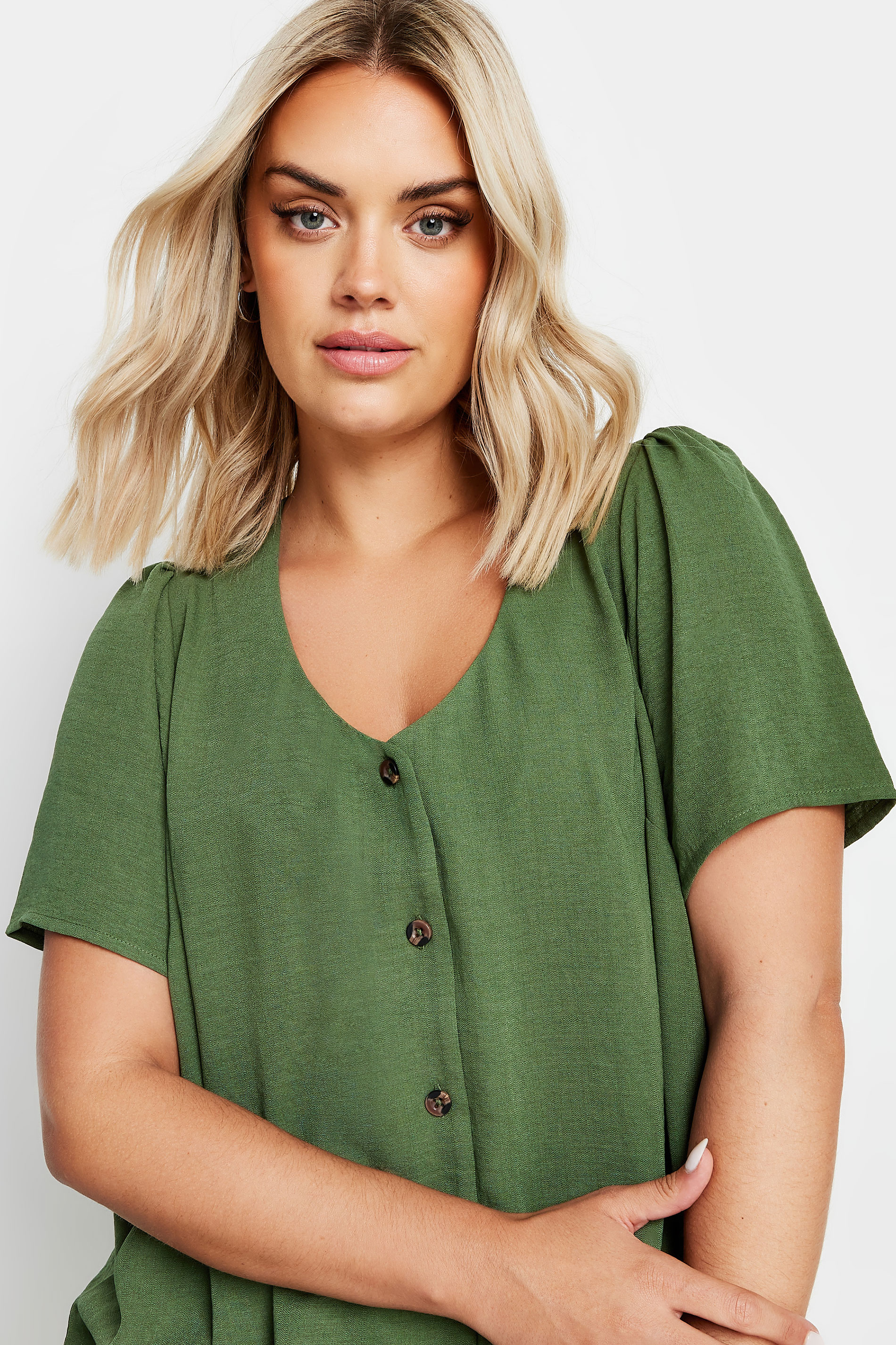 T-Shirt Donna A Maniche Corte Scollo A V, Modello Baggy Oversize - Taglie Forti Dalla 8 Alla 26 (UK) - Colore Nero, Taglia 40