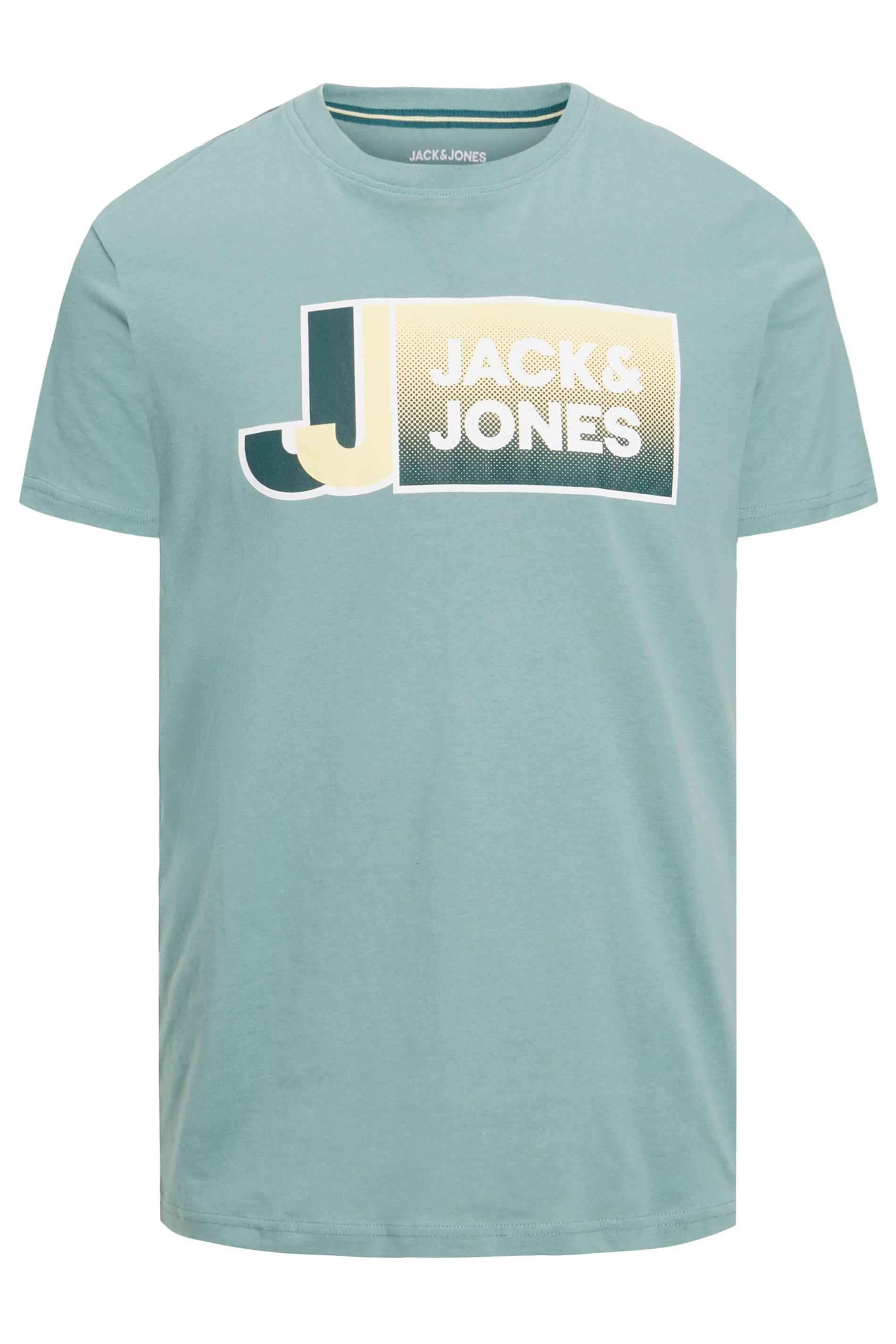 JACK & JONES Big & Tall Light Blue Slogan Print T-Shirt | BadRhino 2
