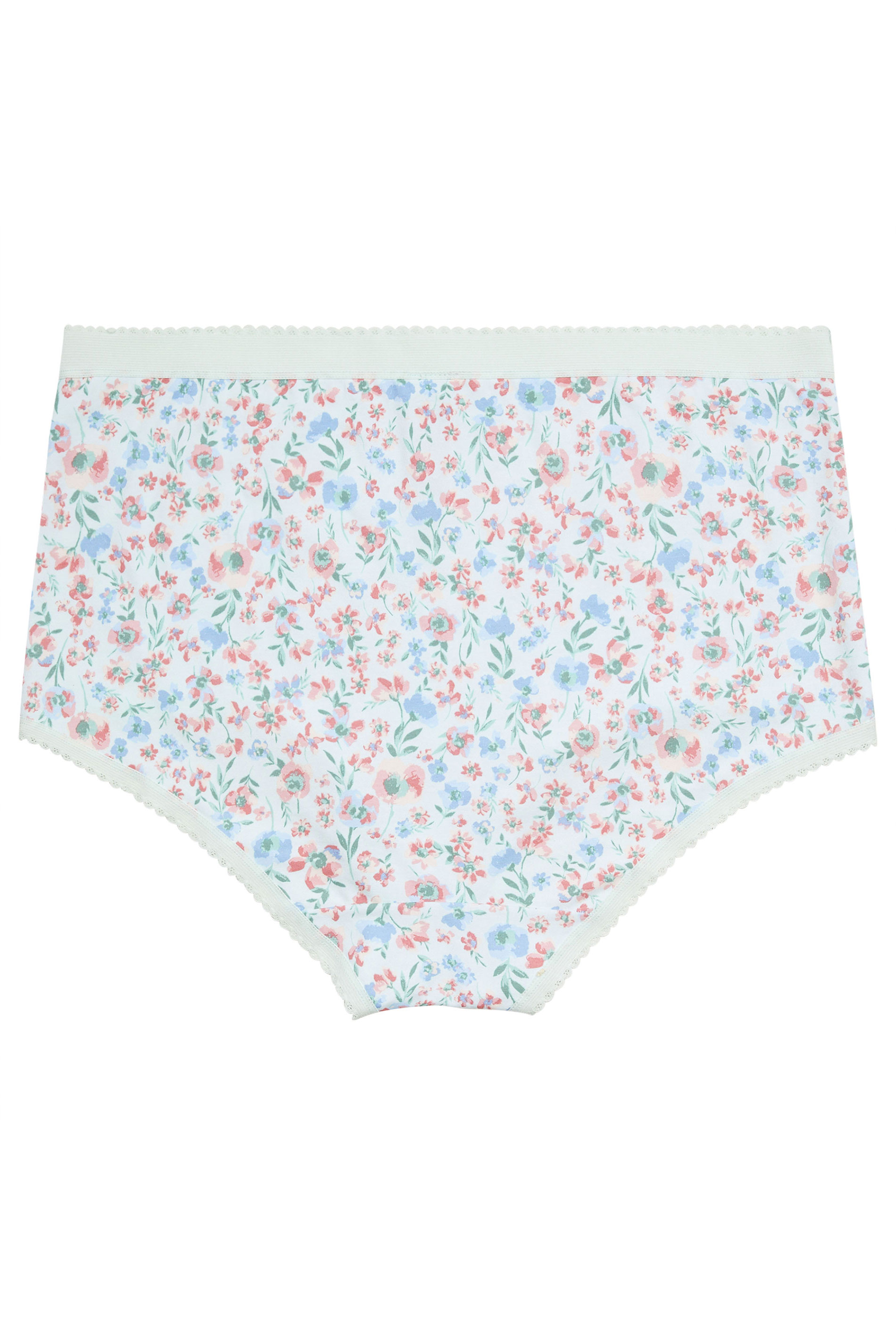 YOURSET 5 PACK Plus Size Pink Floral Print Full Briefs | Yours Clothing 9