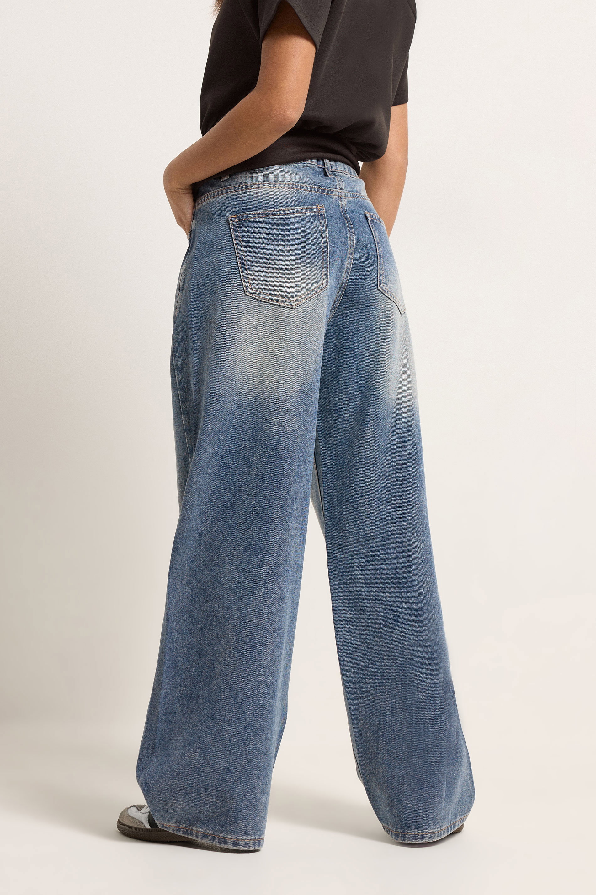 PixieGirl Petite Women's Mid Blue Balloon Jeans | PixieGirl 4