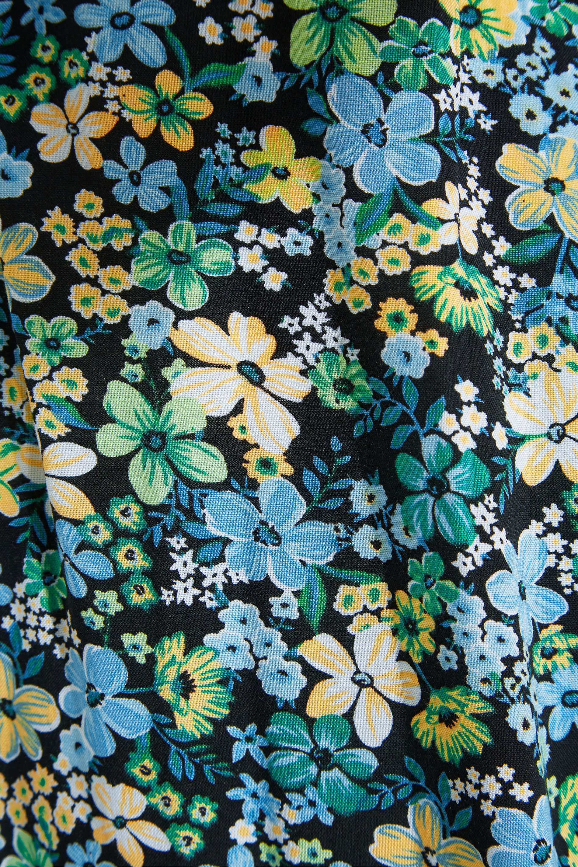 Grande taille  Pantalons Grande taille  Pantacourts | Jupe-Culotte Bleu & Vert Design Floral - CH64315