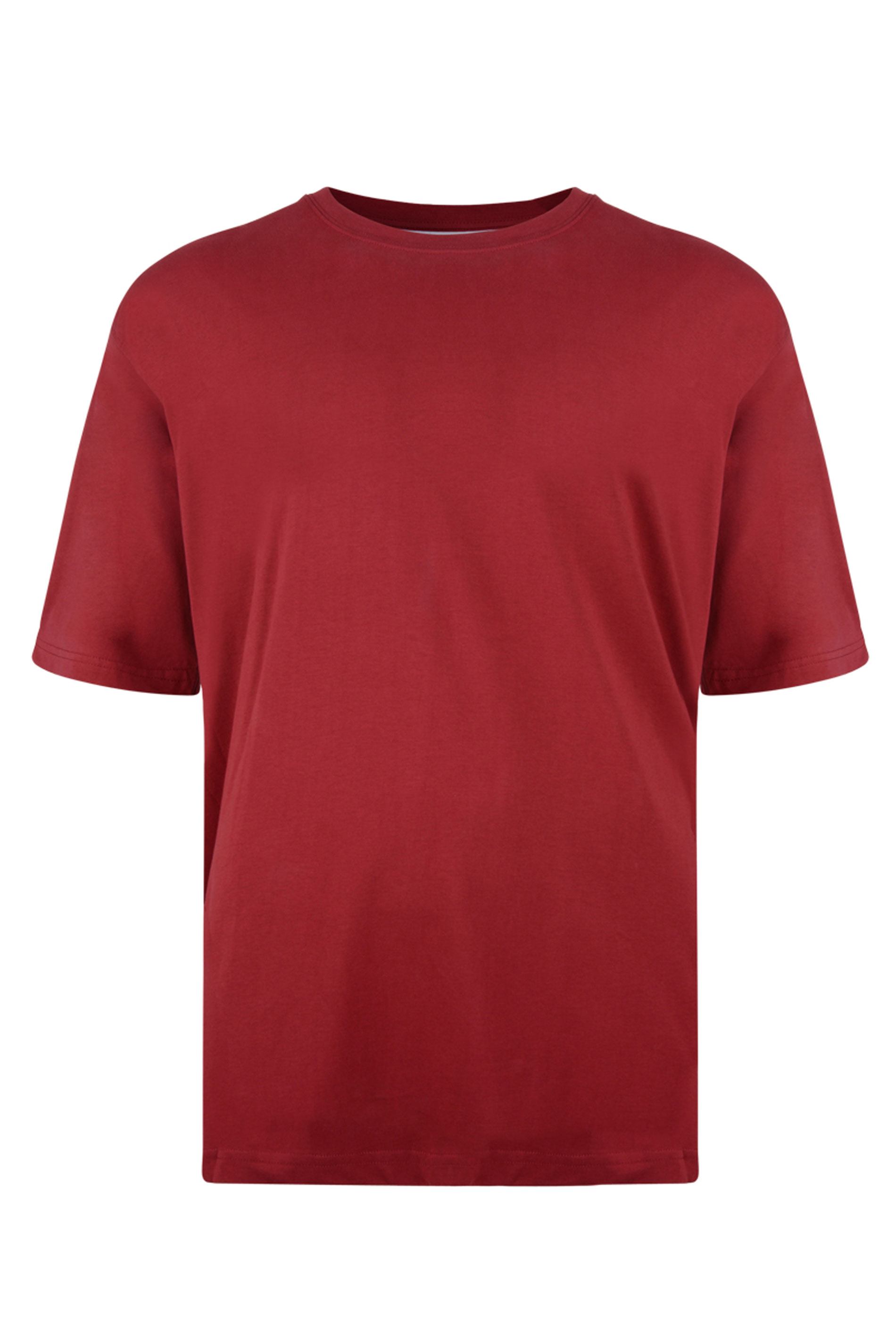 KAM Big & Tall Red Plain T-Shirt | BadRhino 2
