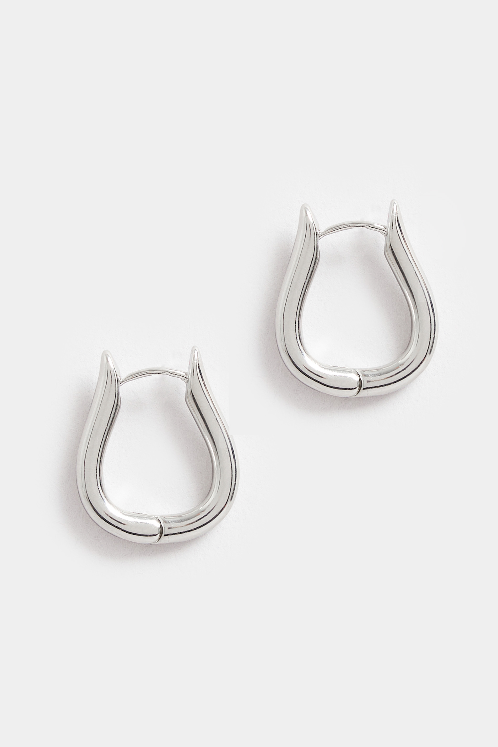 Silver Tone Small Hoop Earrings | Yours Clothing  2