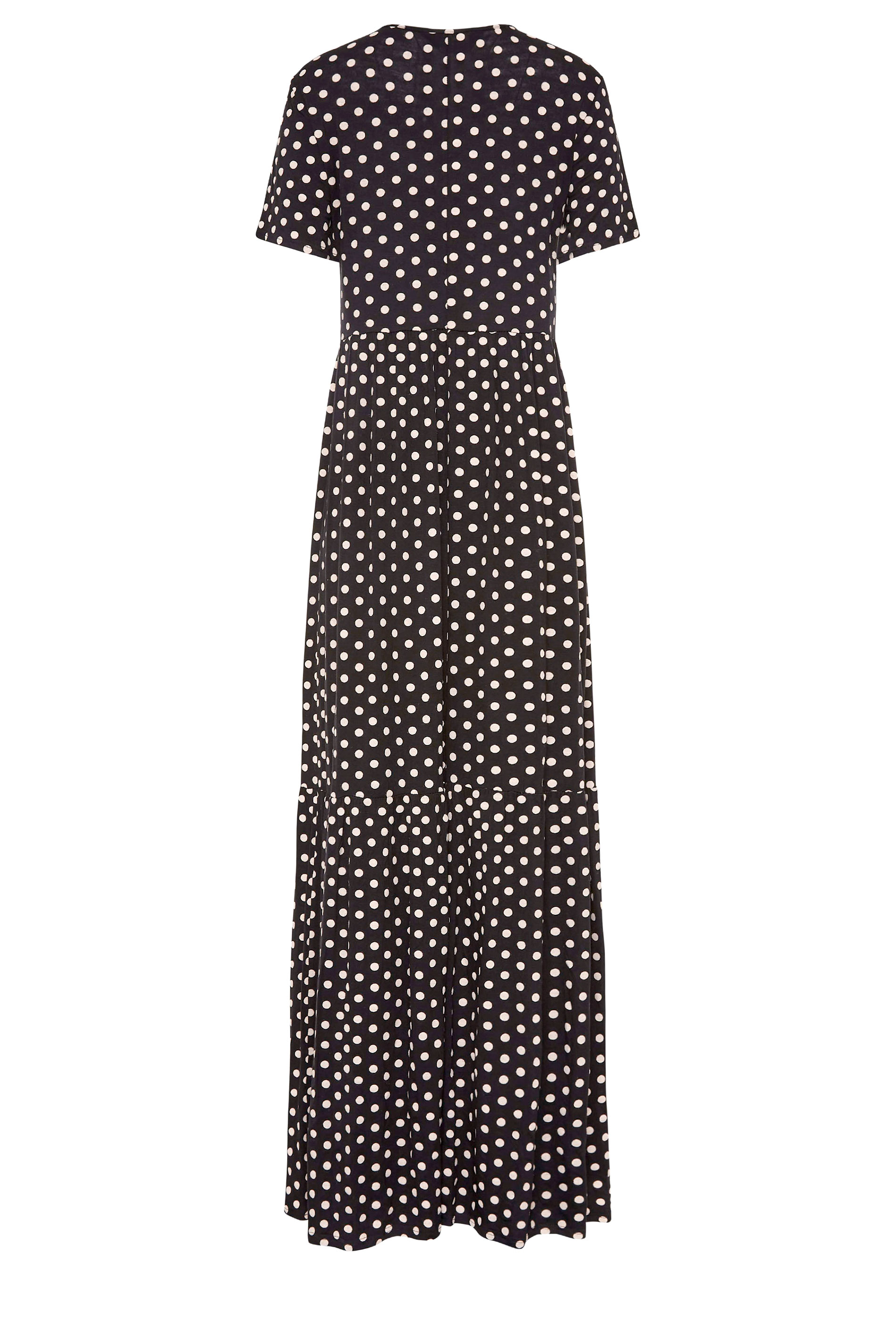 LTS Black Spot Tiered Maxi Dress | Long Tall Sally